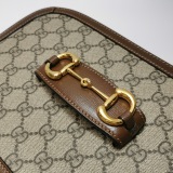 Gucci Horsebit 1955 Shoulder Bag GG Coated Canvas with Leather — thumbnail 11