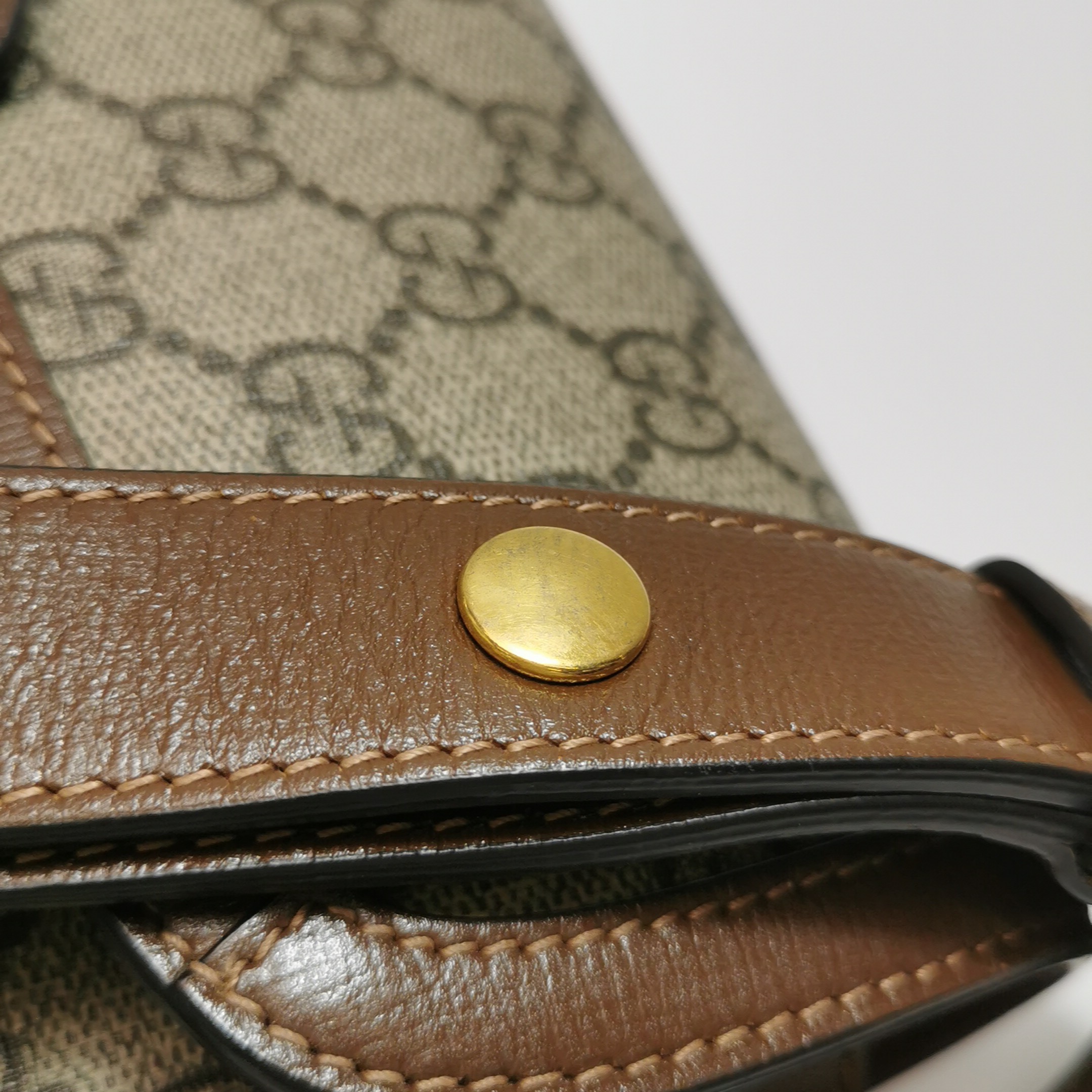 Gucci Horsebit 1955 Shoulder Bag GG Coated Canvas with Leather — photo 10 of 20