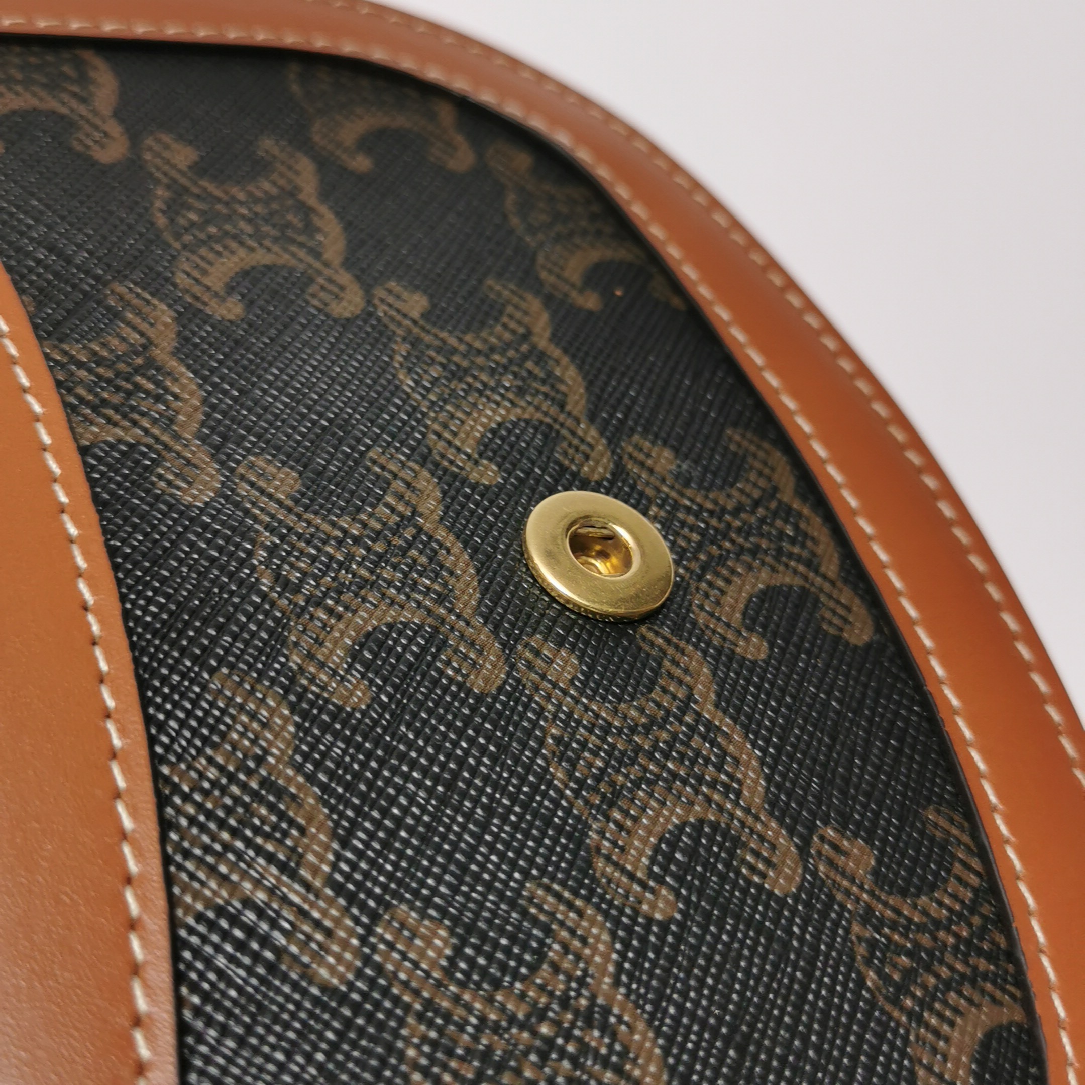 Celine Triomphe Besace Clea Top Handle Flap Bag Triomphe Coated Canvas Mini — photo 15 of 15