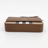 Burberry New Hampshire Shoulder Bag House Check Canvas and Leather Small — thumbnail 6