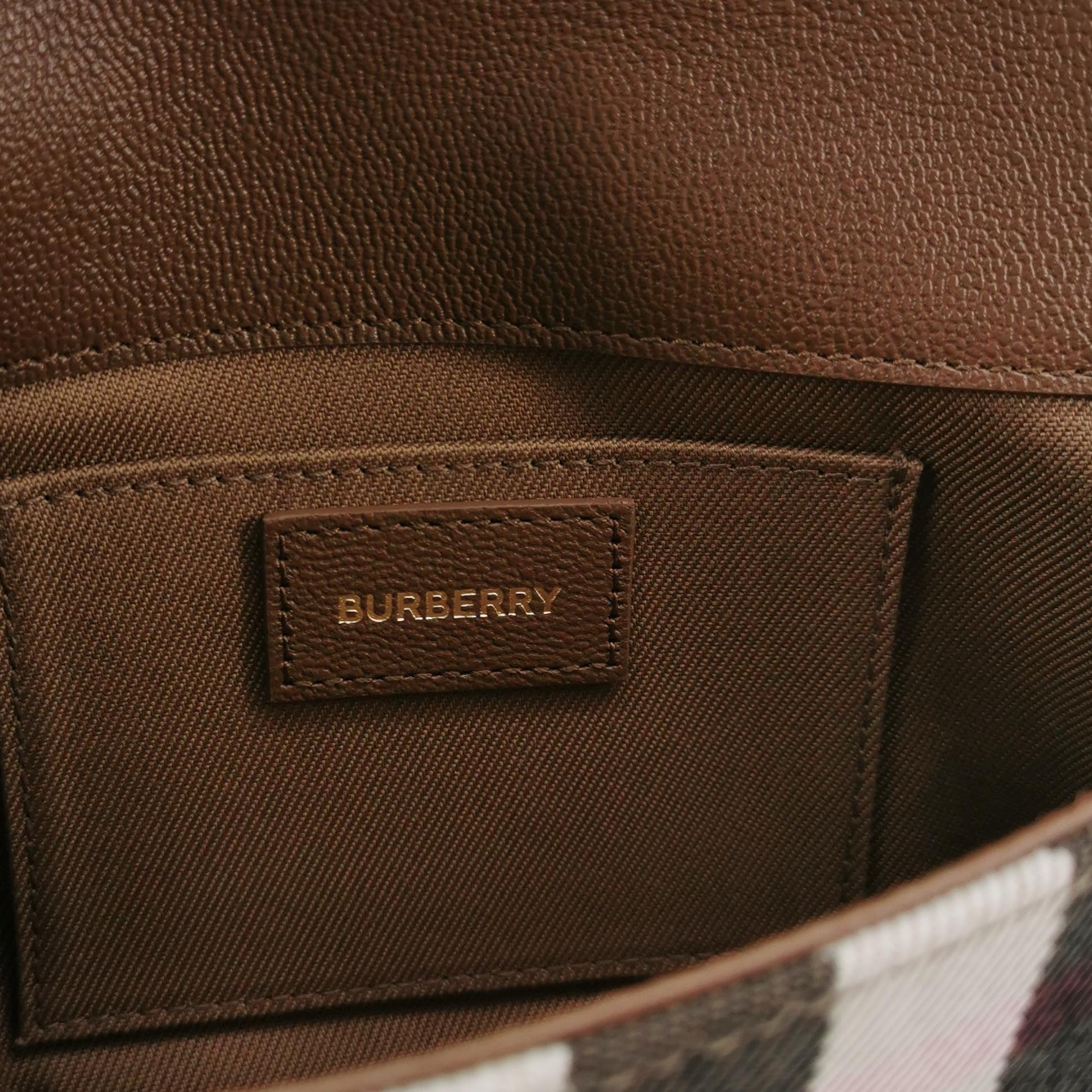 Burberry New Hampshire Shoulder Bag House Check Canvas and Leather Small — photo 7 of 11
