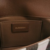 Burberry New Hampshire Shoulder Bag House Check Canvas and Leather Small — thumbnail 7