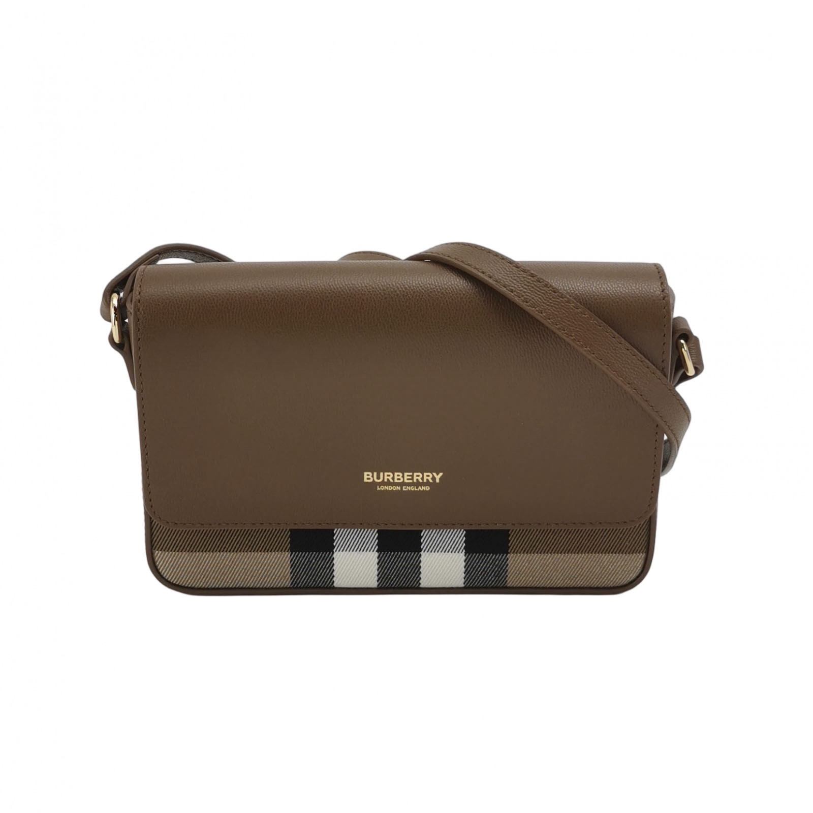 Burberry New Hampshire Shoulder Bag House Check Canvas and Leather Small — photo 1 of 13