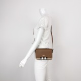 Burberry New Hampshire Shoulder Bag House Check Canvas and Leather Small — thumbnail 2