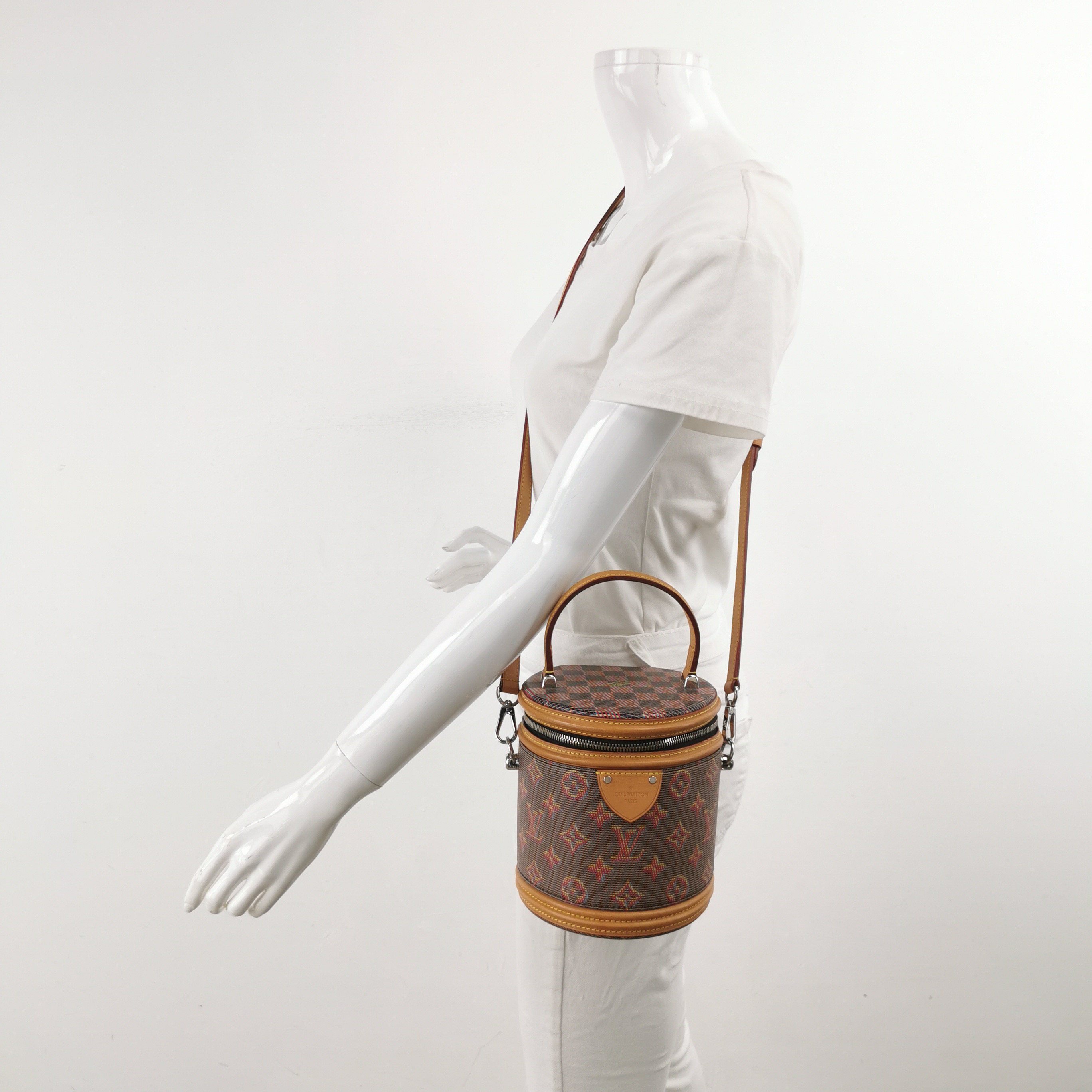 Louis Vuitton(LV) Cannes Handbag Damier Monogram LV Pop Canvas — alternate view