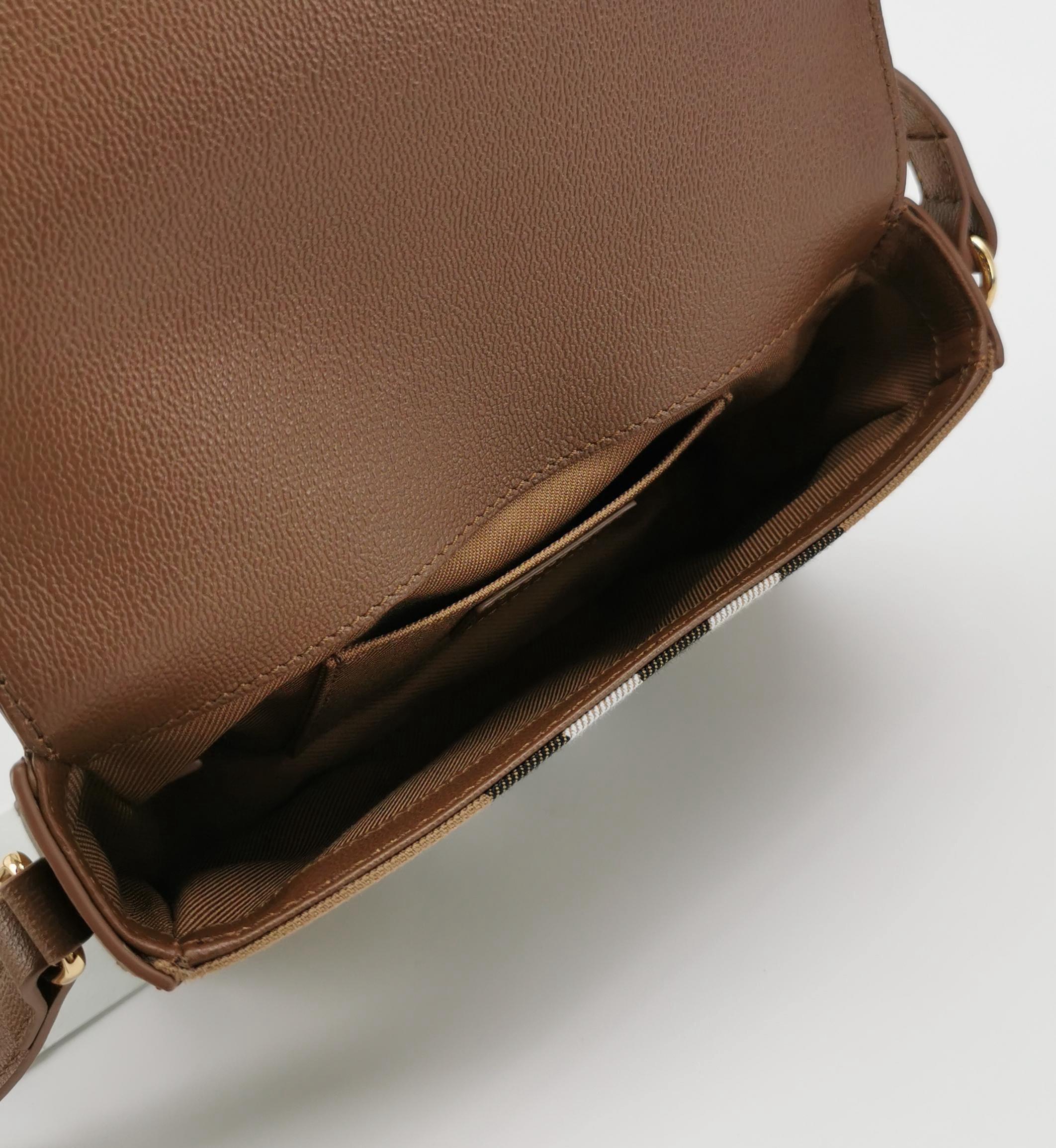 Burberry New Hampshire Shoulder Bag House Check Canvas and Leather Small — photo 7 of 13
