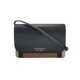 Burberry Hampshire Wallet on Chain Leather and House Check Canvas — thumbnail 1