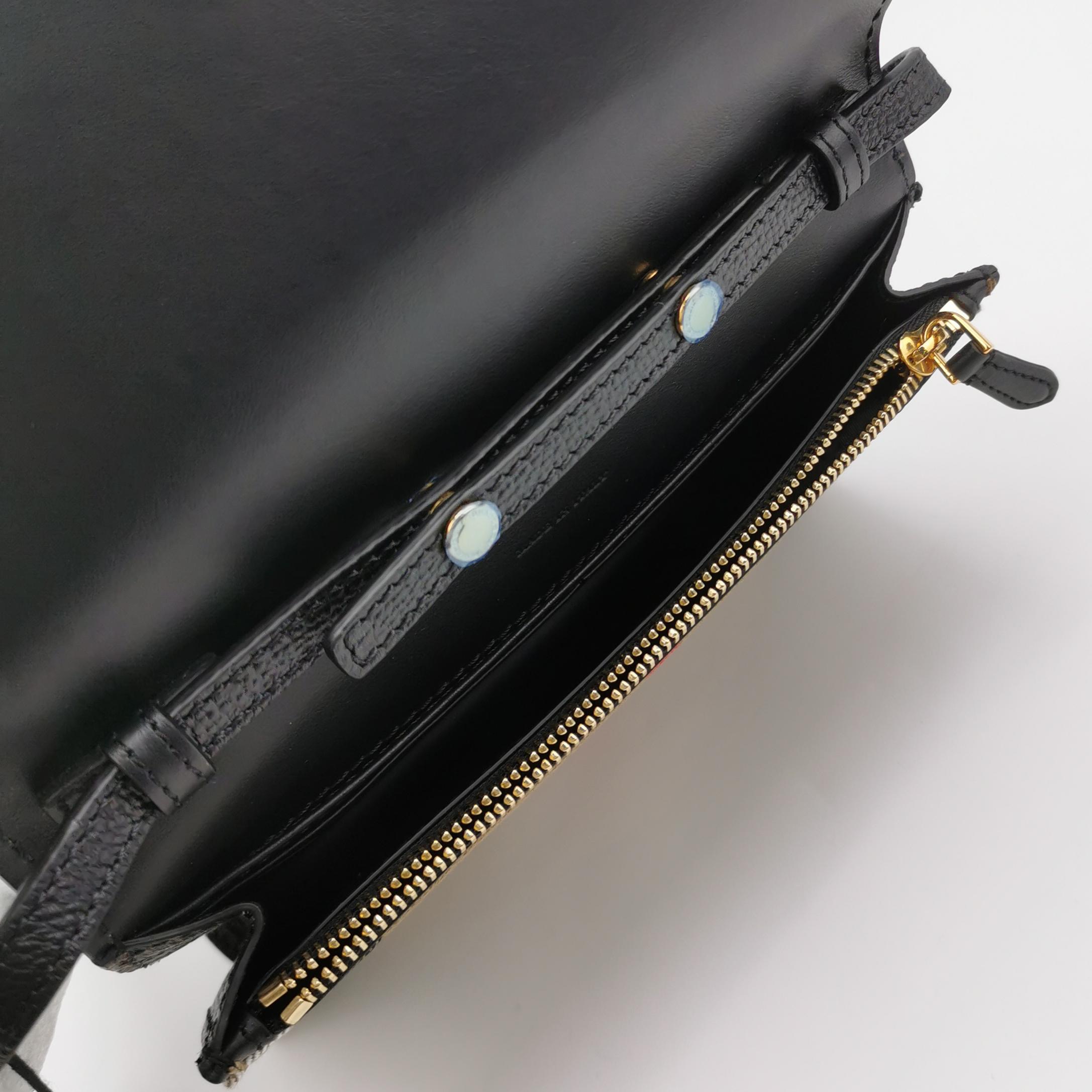 Burberry Hampshire Wallet on Chain Leather and House Check Canvas — photo 7 of 12