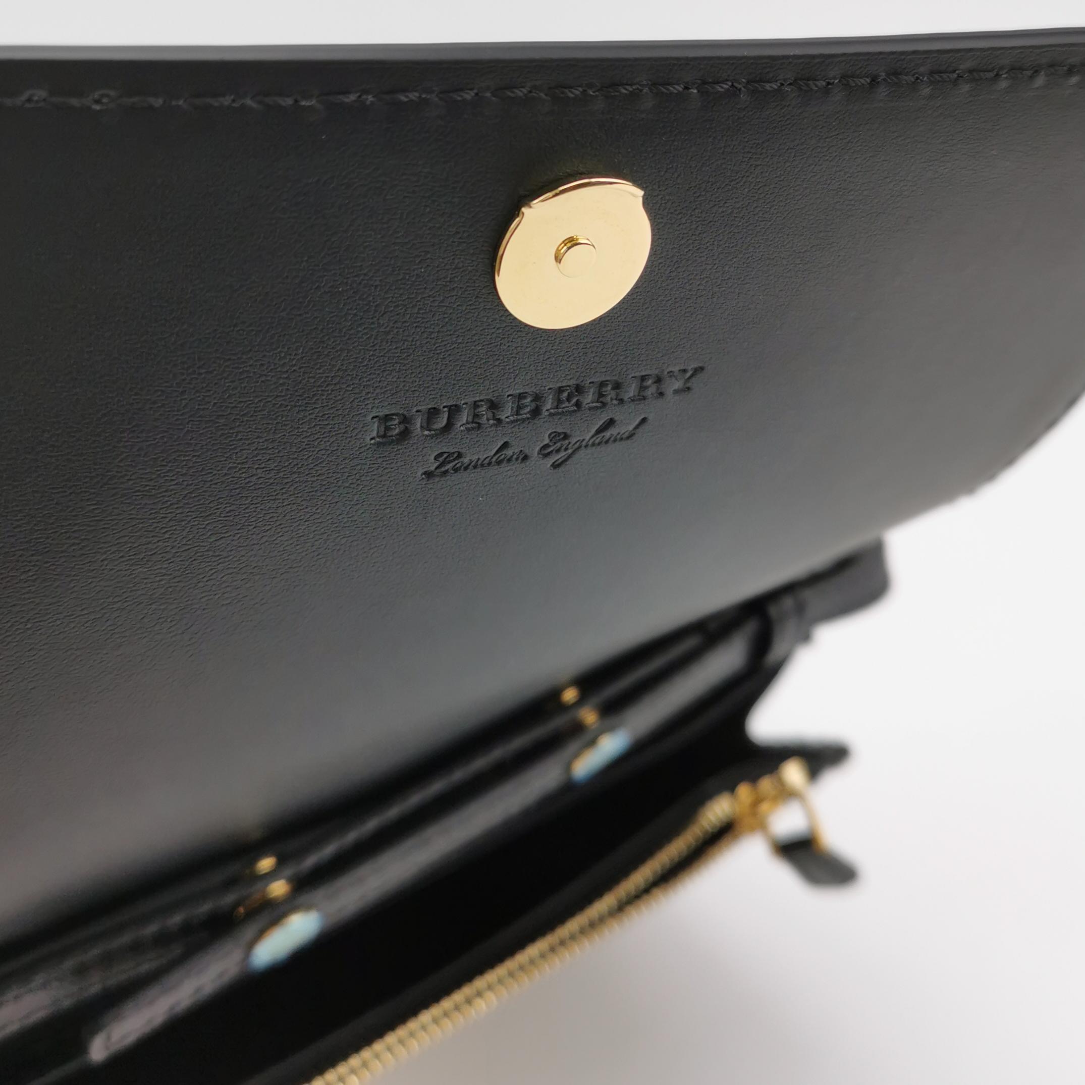 Burberry Hampshire Wallet on Chain Leather and House Check Canvas — photo 8 of 12