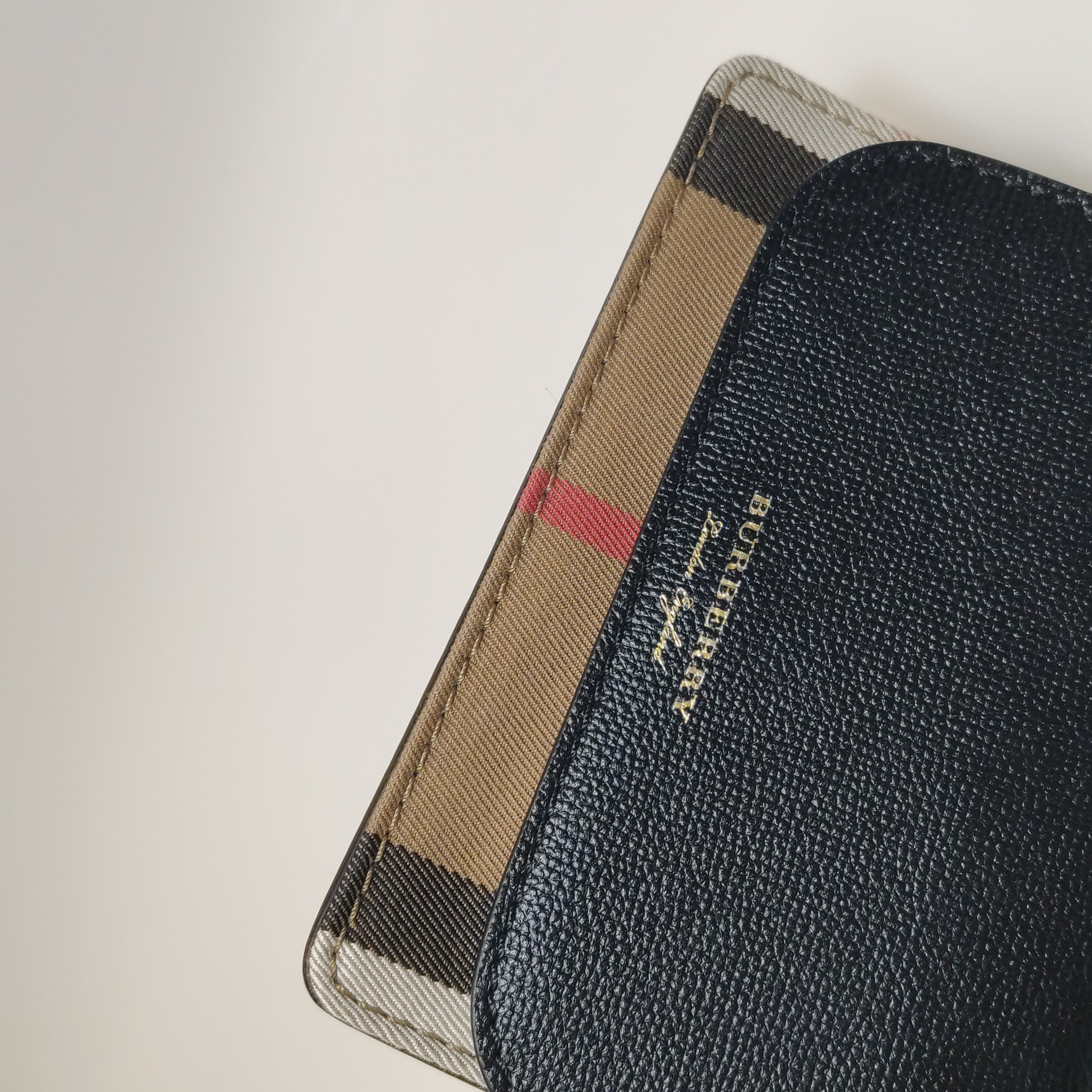 Burberry Hampshire Wallet on Chain Leather and House Check Canvas — photo 10 of 12