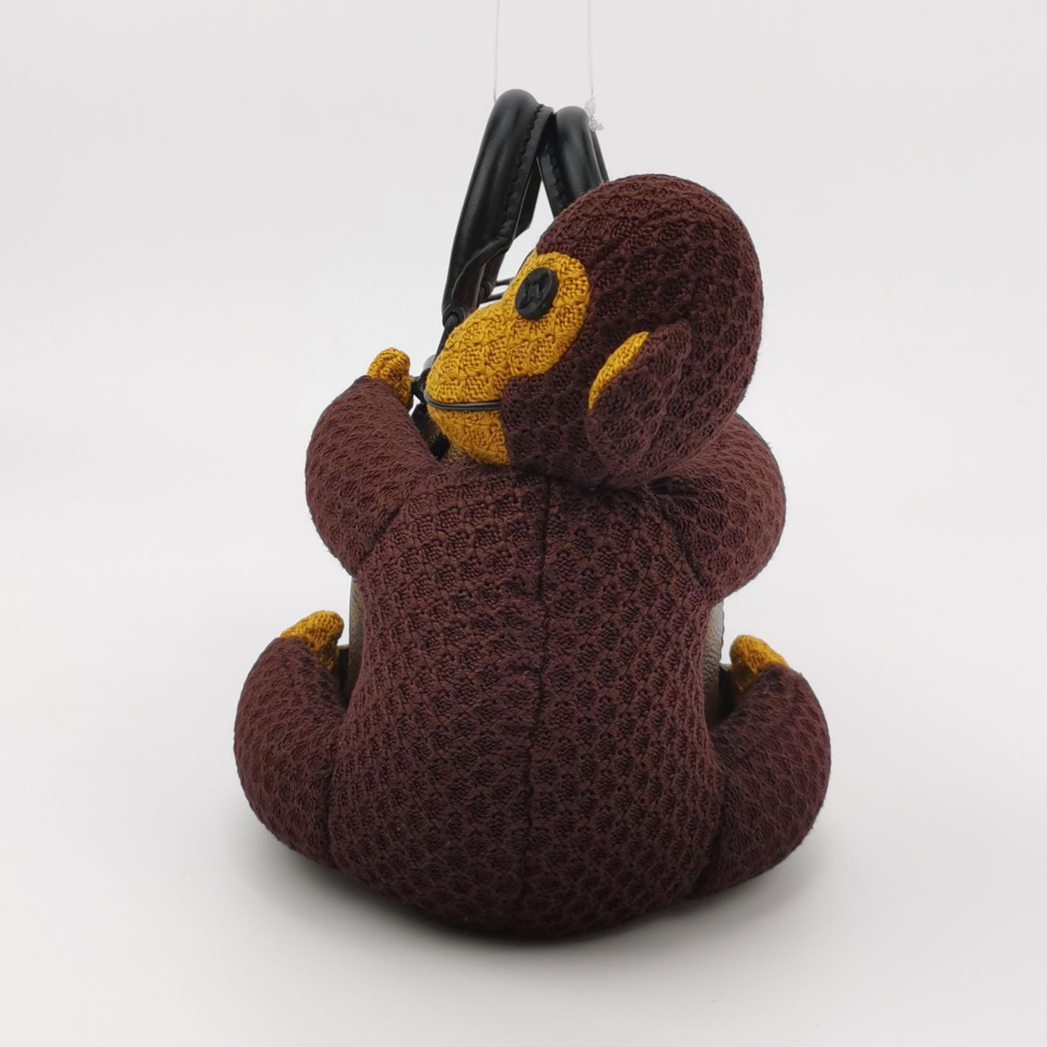 Louis Vuitton(LV) Keepall Bandouliere Bag Monogram Canvas with LV Friends Plush Monkey XS — photo 4 of 18