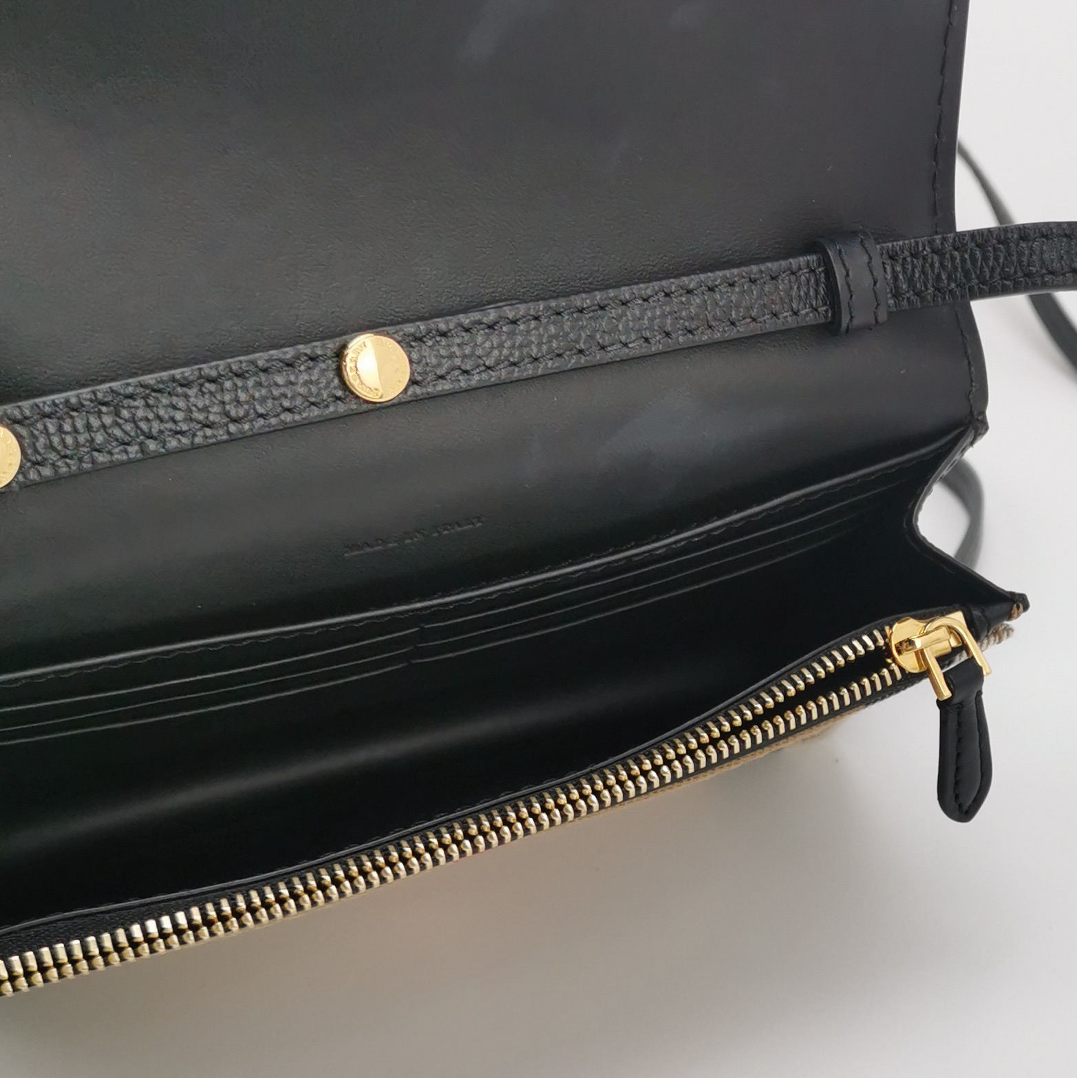 Burberry Hampshire Wallet on Chain Leather and House Check Canvas — photo 7 of 15