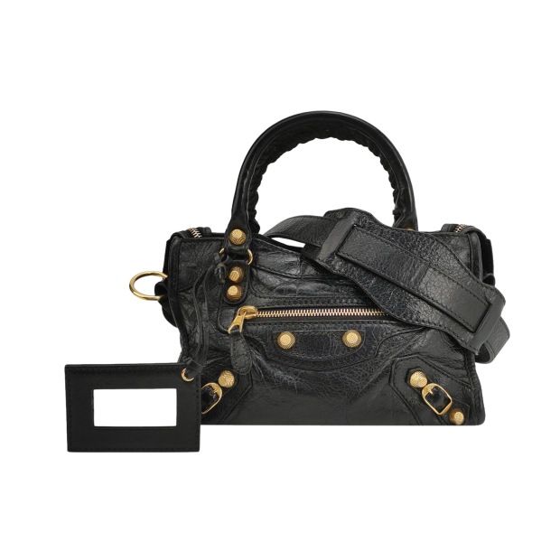 Balenciaga City Classic Studs Bag Leather Mini — pre-owned, Vierlot