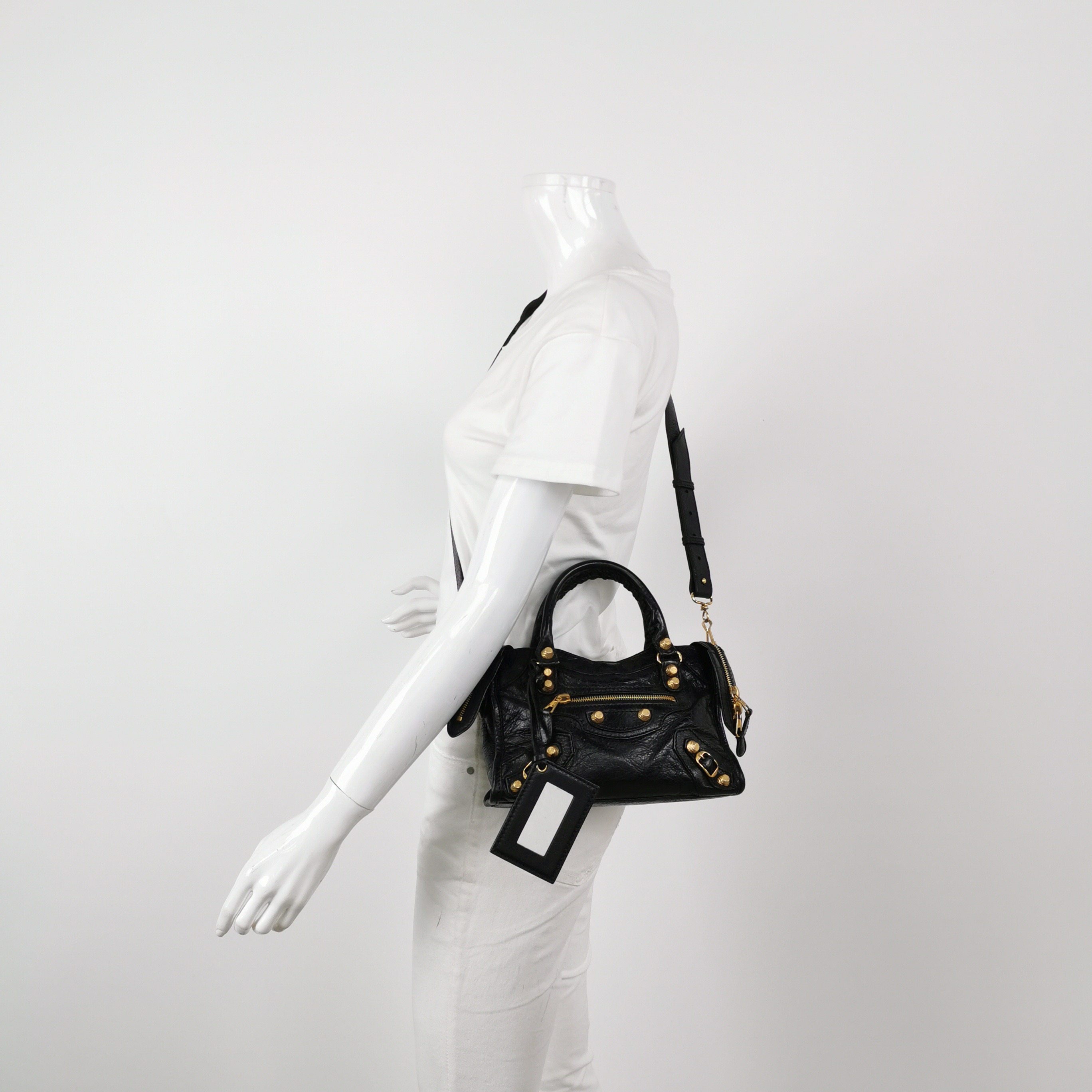 Balenciaga City Classic Studs Bag Leather Mini — alternate view
