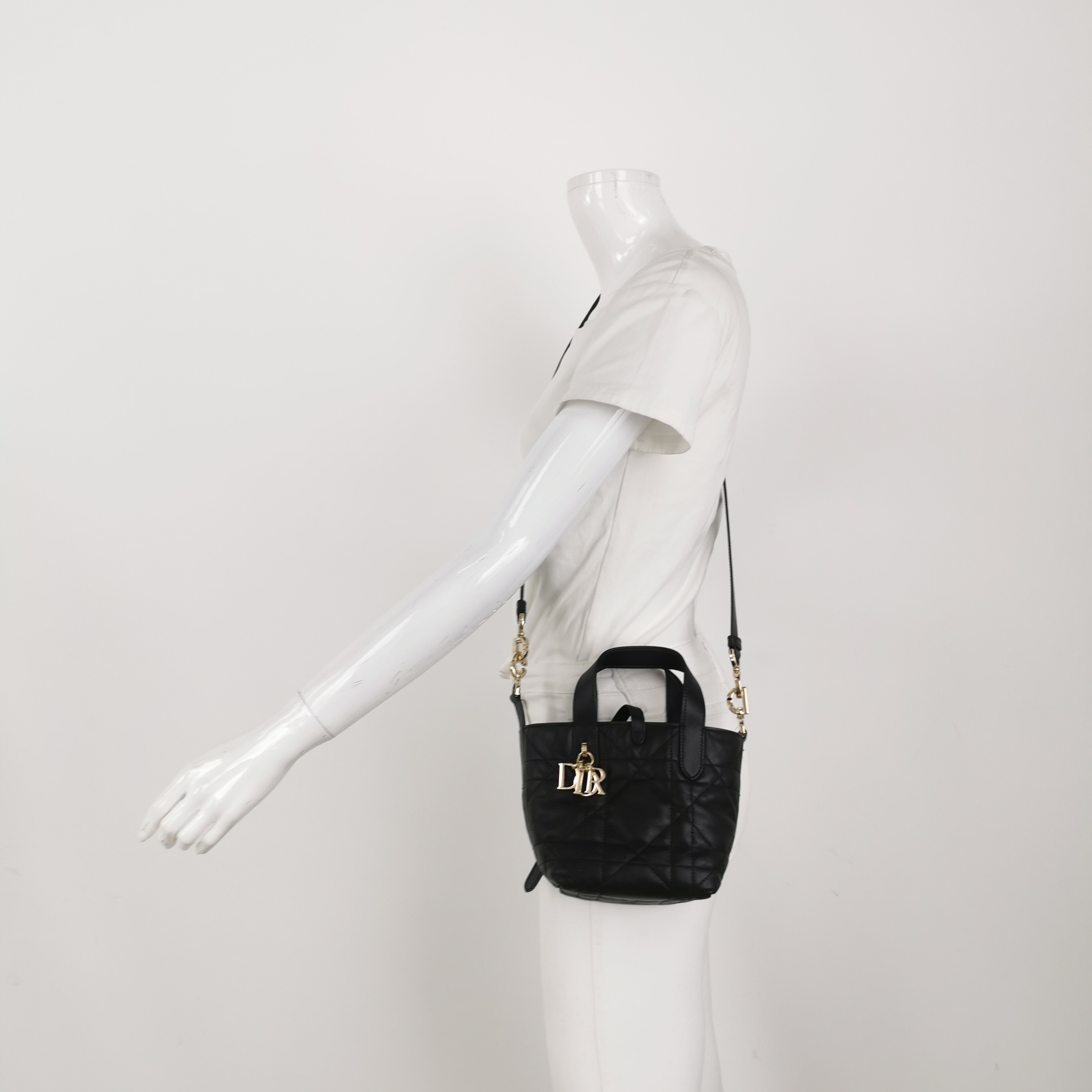 Christian Dior Toujours Vertical Tote Bag Macrocannage Quilt Calfskin — alternate view