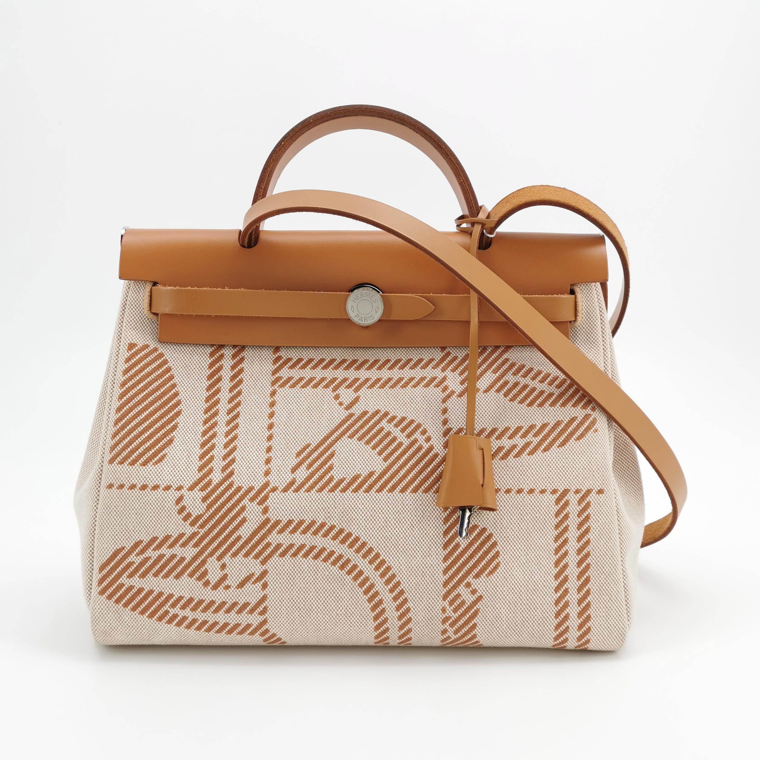 Hermes Herbag Zip Relief Brides de Gala Toile and Leather 31 — photo 5 of 23