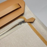 Hermes Herbag Zip Relief Brides de Gala Toile and Leather 31 — thumbnail 13