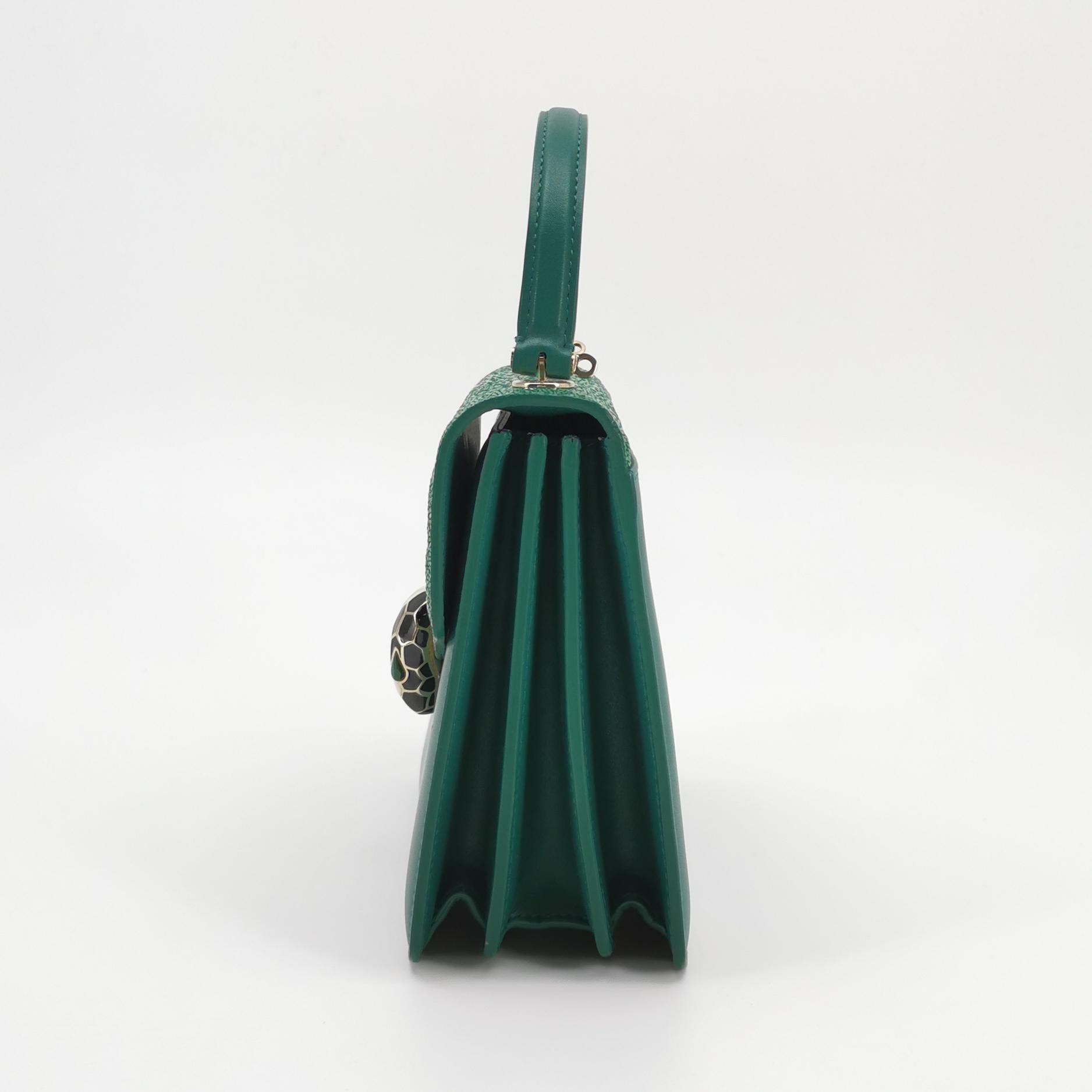 Bvlgari Serpenti Forever Top Handle Bag Leather and Stingray Small — photo 3 of 26