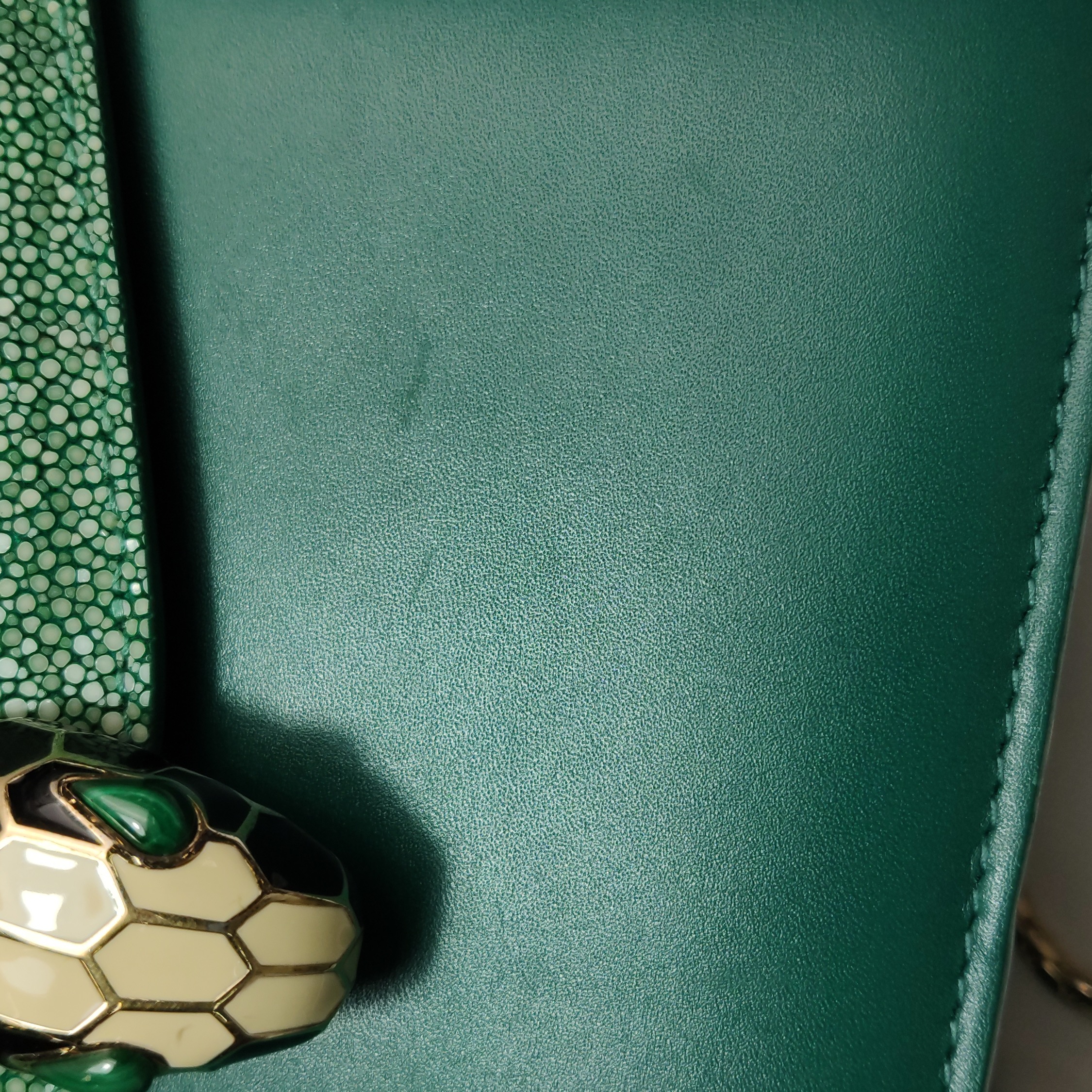 Bvlgari Serpenti Forever Top Handle Bag Leather and Stingray Small — photo 19 of 26