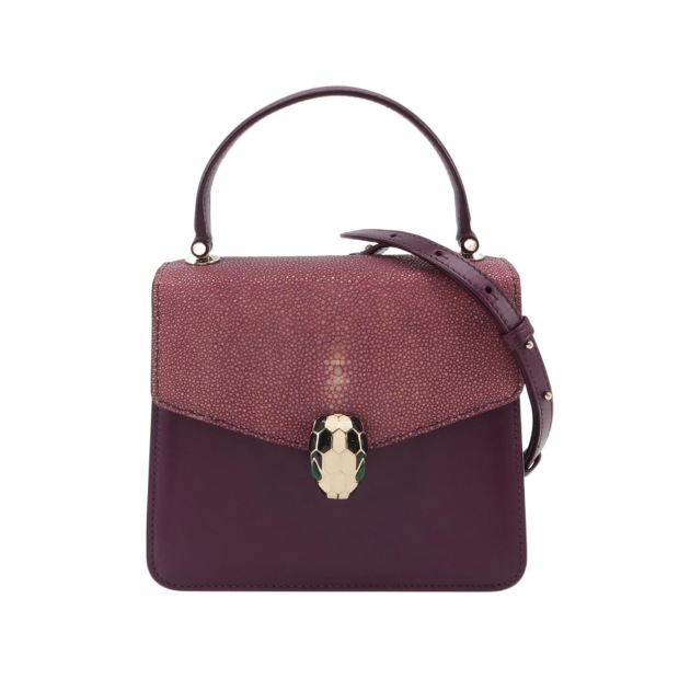 Bvlgari Serpenti Forever Top Handle Bag Leather and Stingray Small — pre-owned, Vierlot