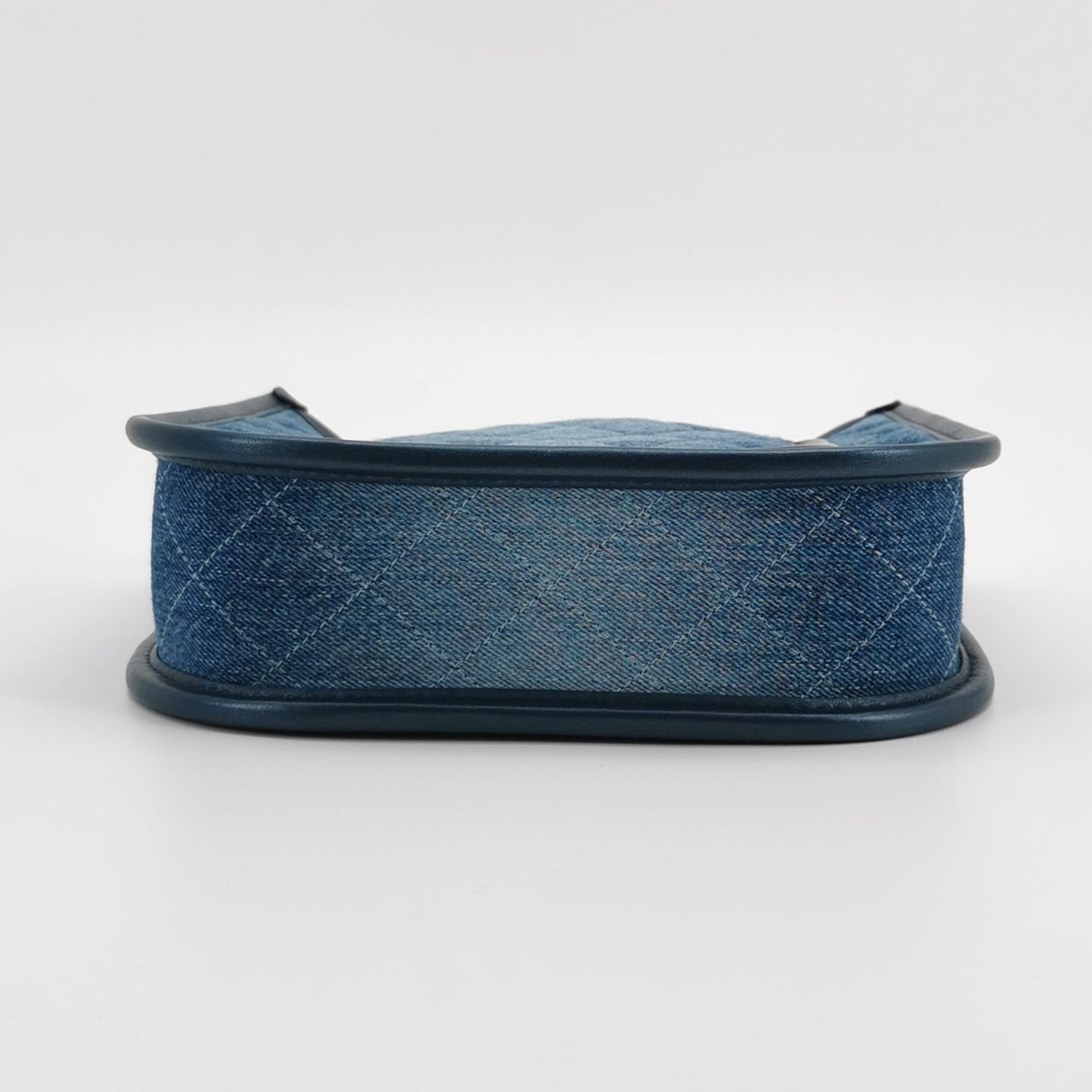 Chanel Matelasse Hobo Shoulder Bag Denim Leather — photo 6 of 15