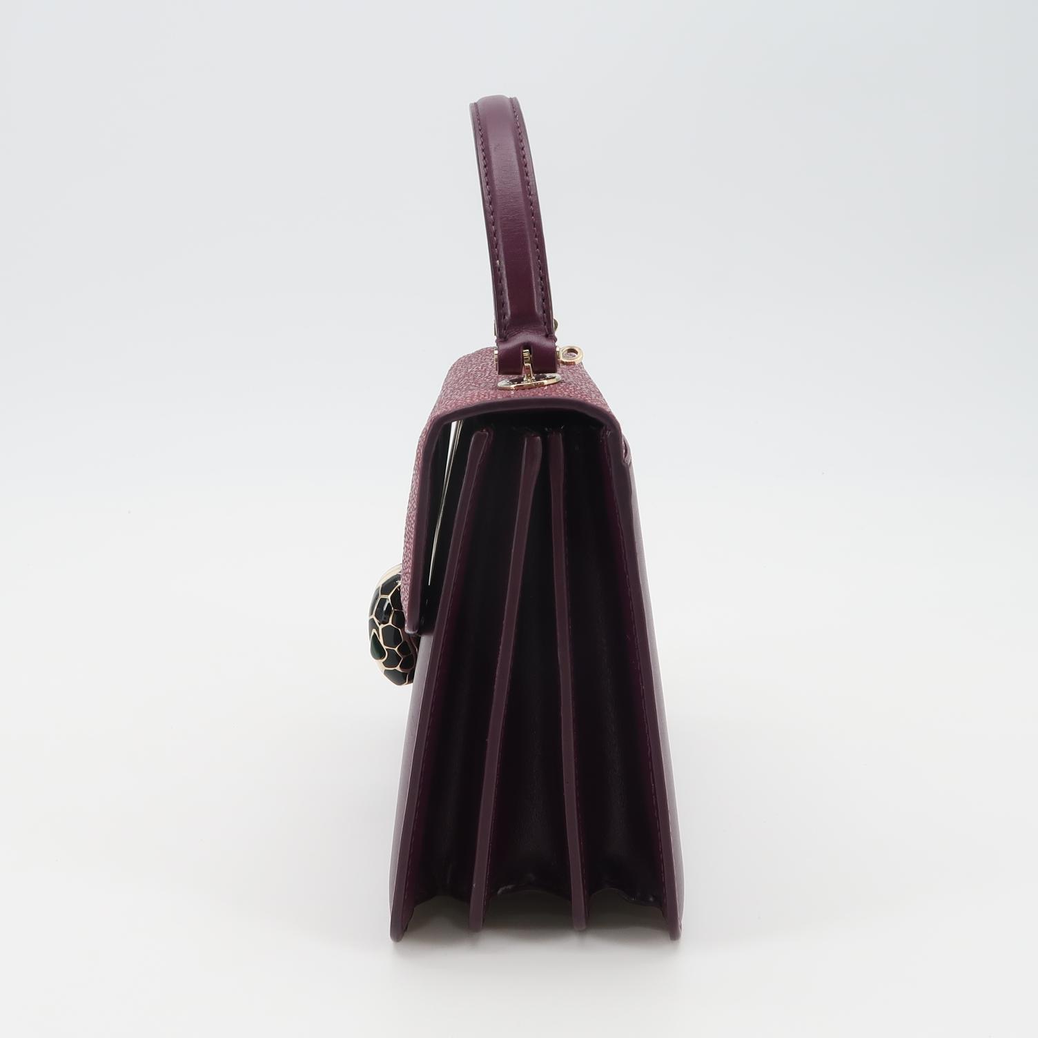 Bvlgari Serpenti Forever Top Handle Bag Leather and Stingray Small — photo 3 of 25