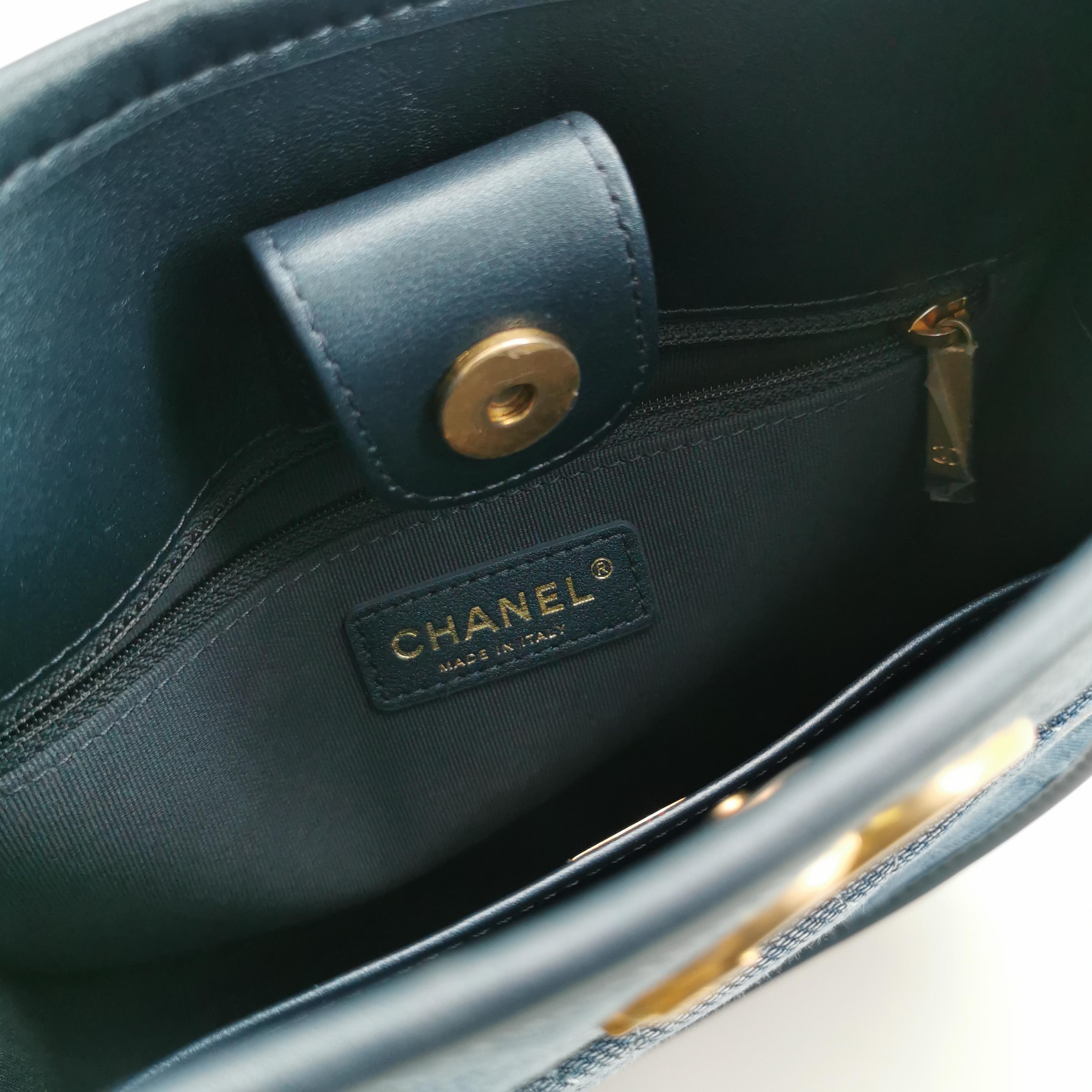 Chanel Matelasse Hobo Shoulder Bag Denim Leather — photo 8 of 15