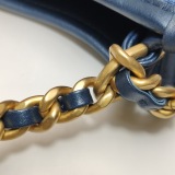 Chanel Matelasse Hobo Shoulder Bag Denim Leather — thumbnail 11