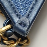 Chanel Matelasse Hobo Shoulder Bag Denim Leather — thumbnail 15