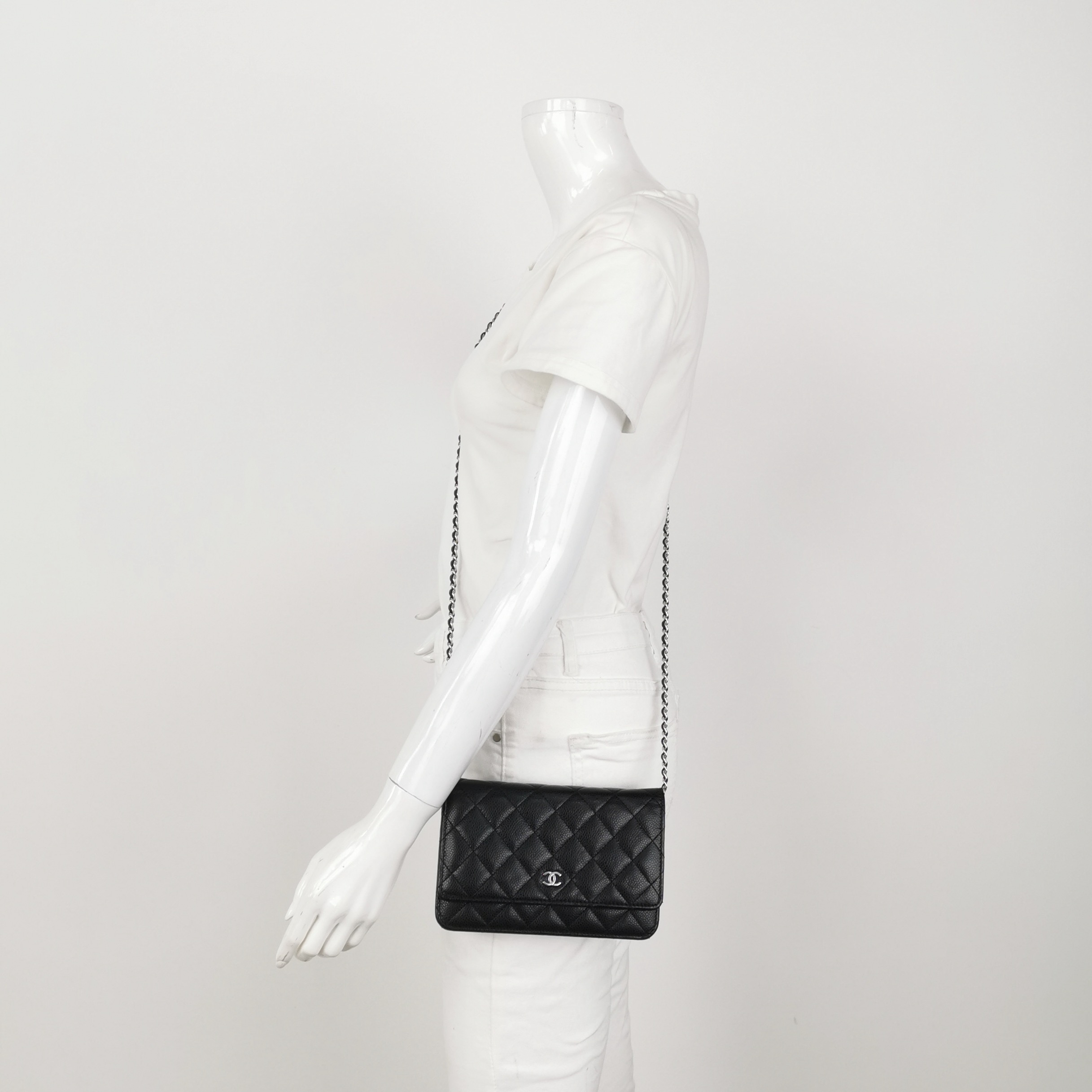 Chanel Wallet on Chain Quilted Caviar — alternate view