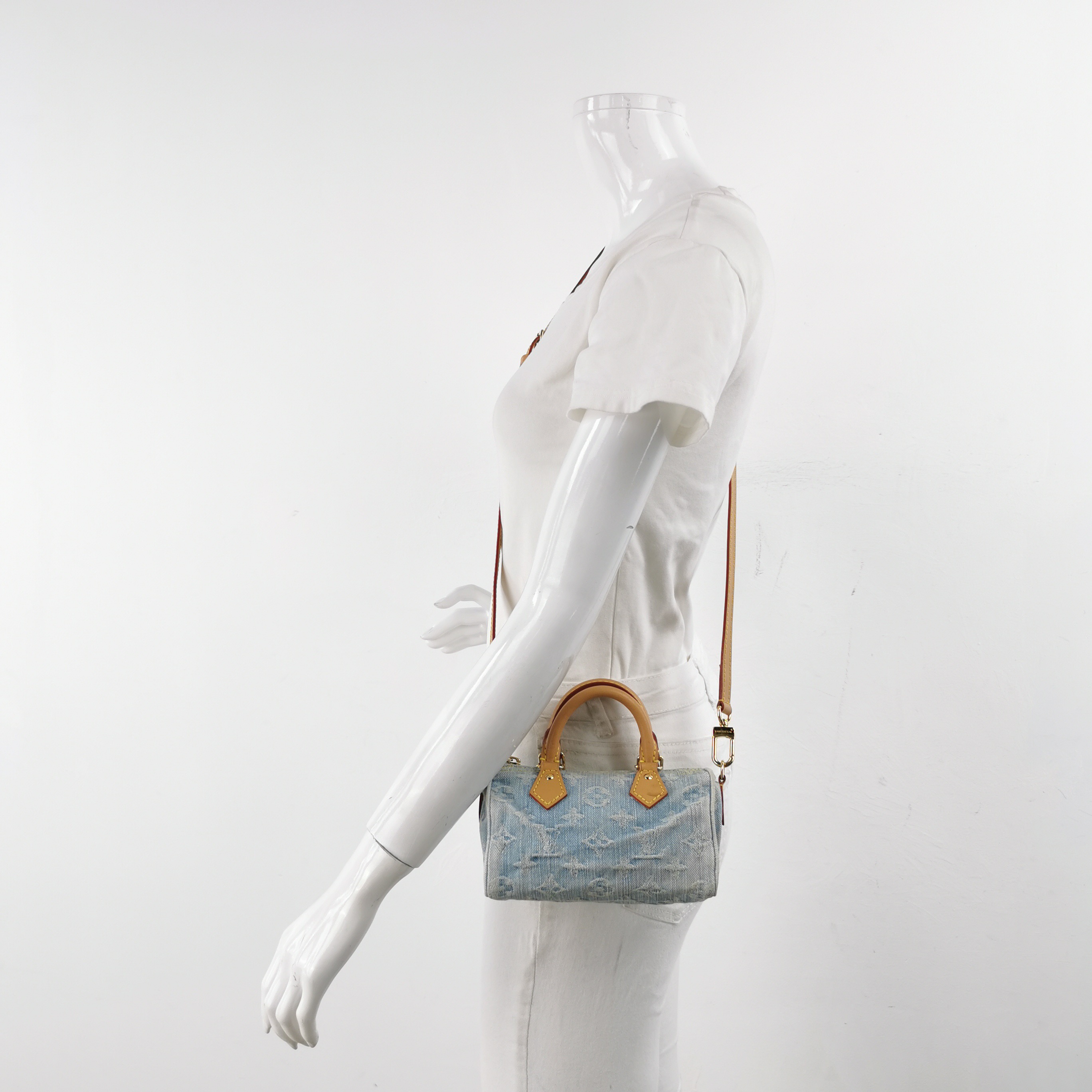 Louis Vuitton(LV) Speedy Bandouliere NM Bag Monogram Denim Sky Nano — alternate view