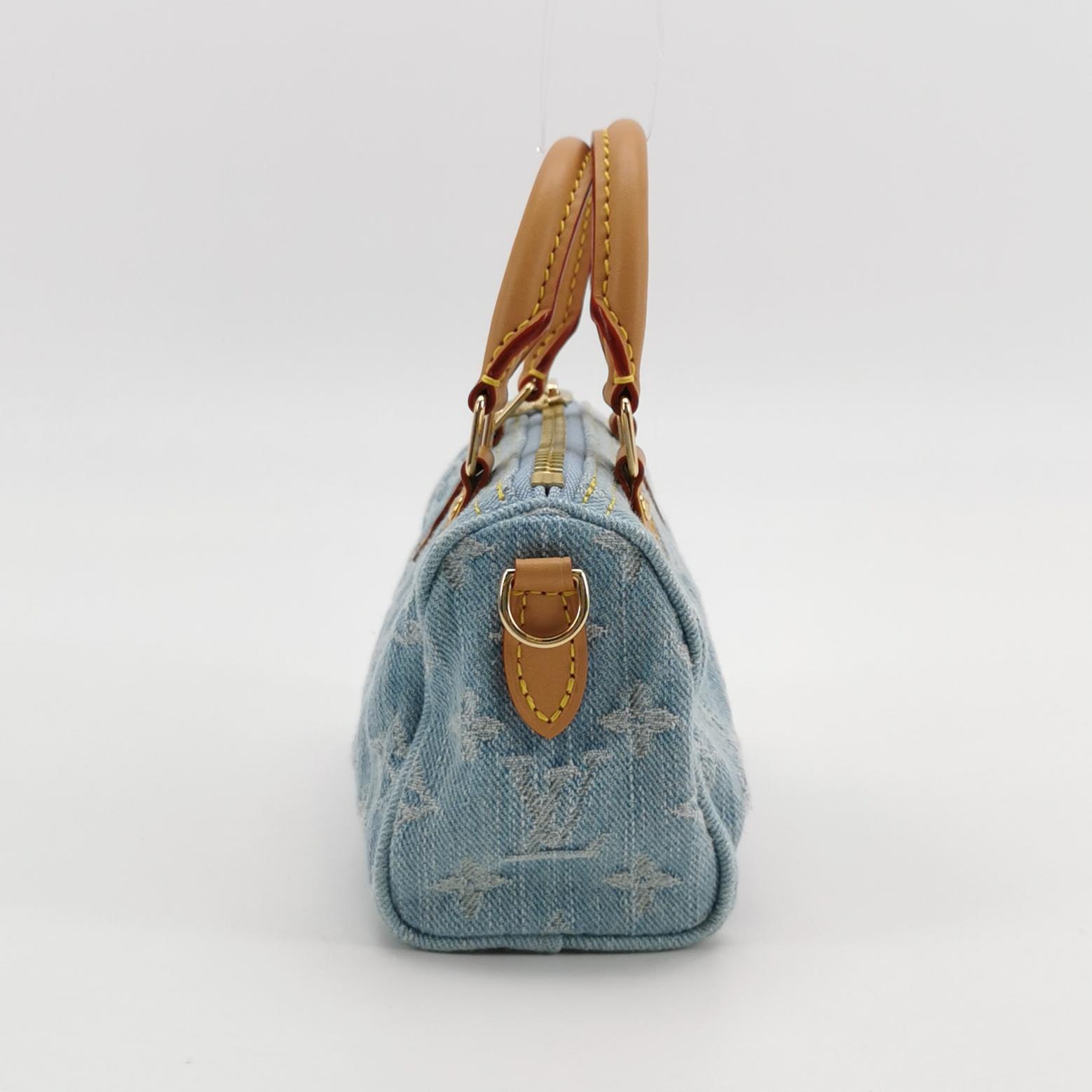 Louis Vuitton(LV) Speedy Bandouliere NM Bag Monogram Denim Sky Nano — photo 4 of 15