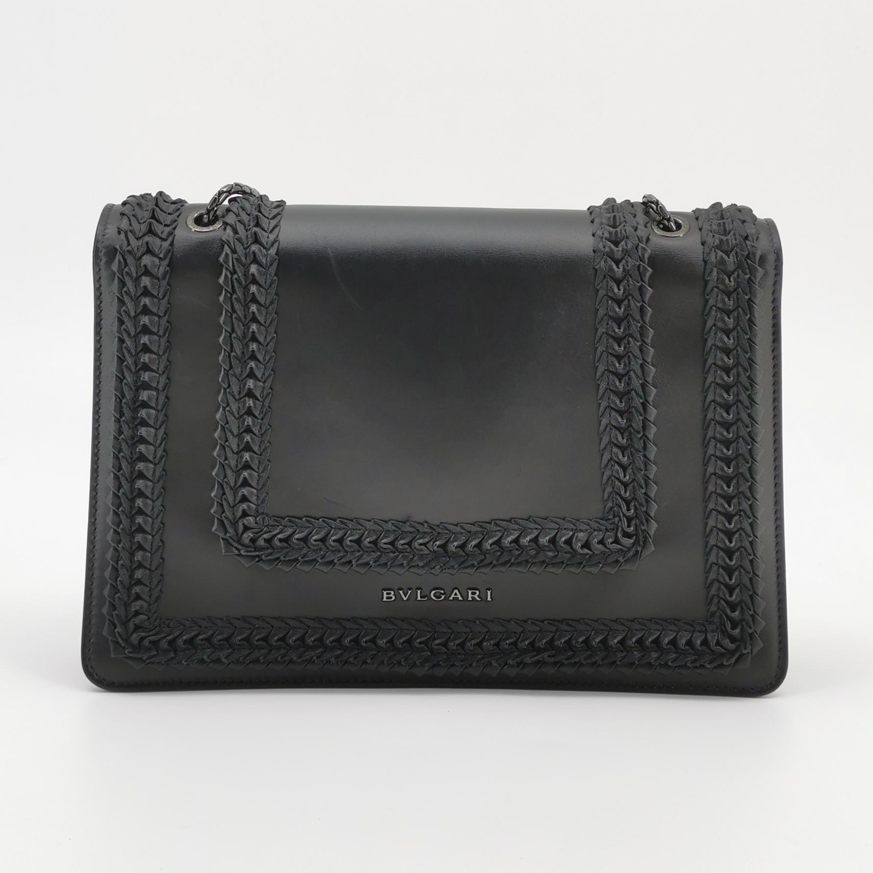 Bvlgari Serpenti Forever Square Shoulder Bag Plisse Leather Medium — photo 5 of 22
