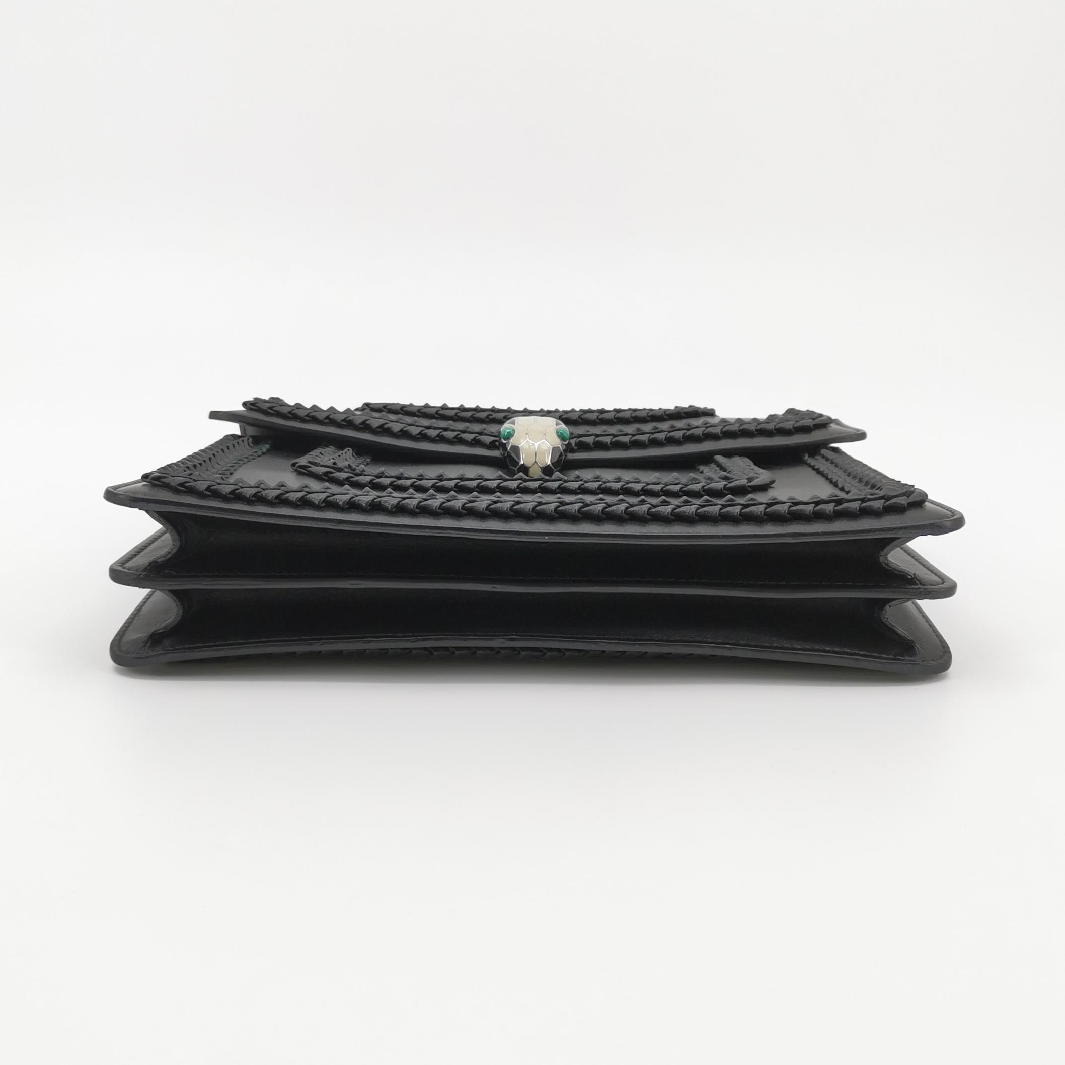 Bvlgari Serpenti Forever Square Shoulder Bag Plisse Leather Medium — photo 6 of 22