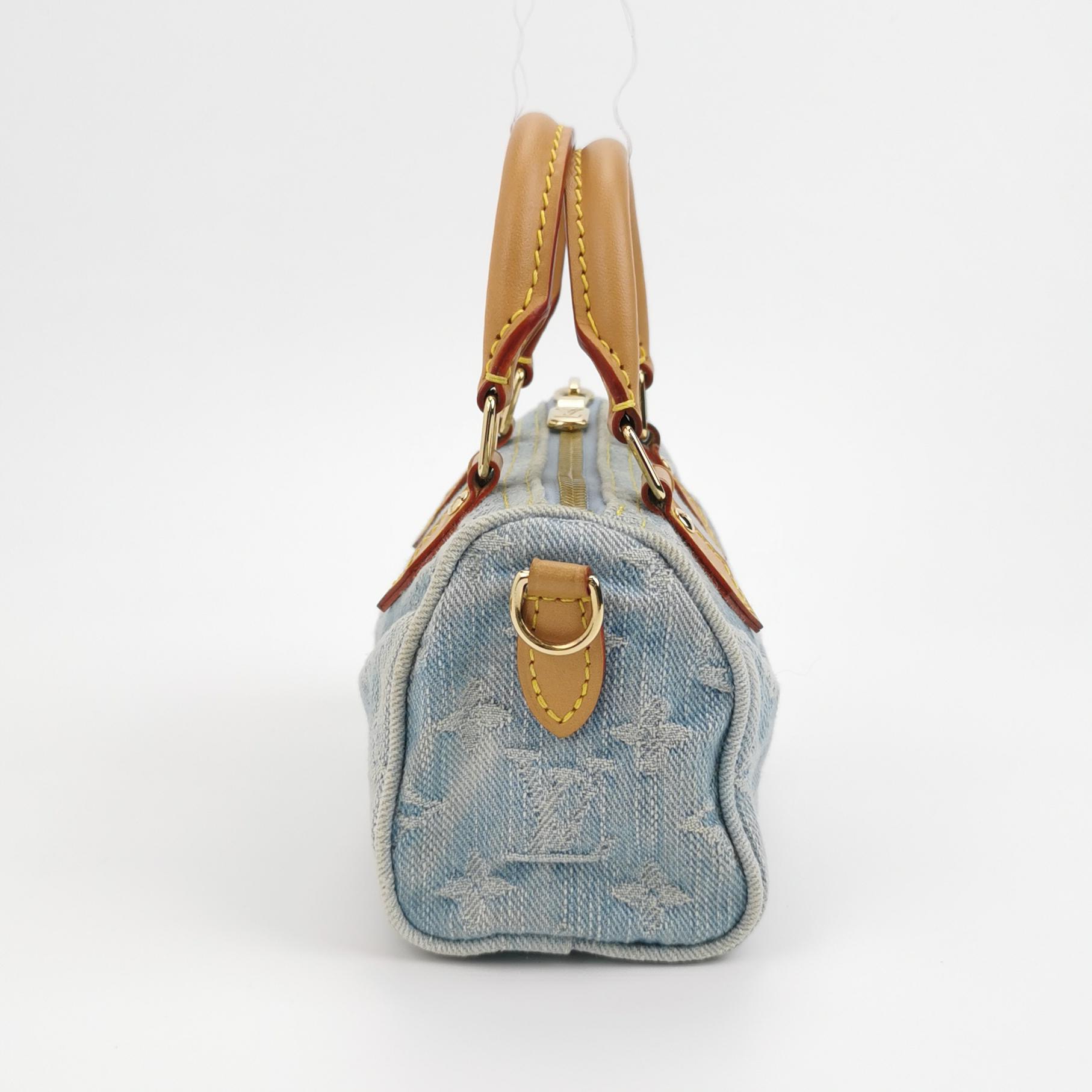 Louis Vuitton(LV) Speedy Bandouliere NM Bag Monogram Denim Sky Nano — photo 5 of 16