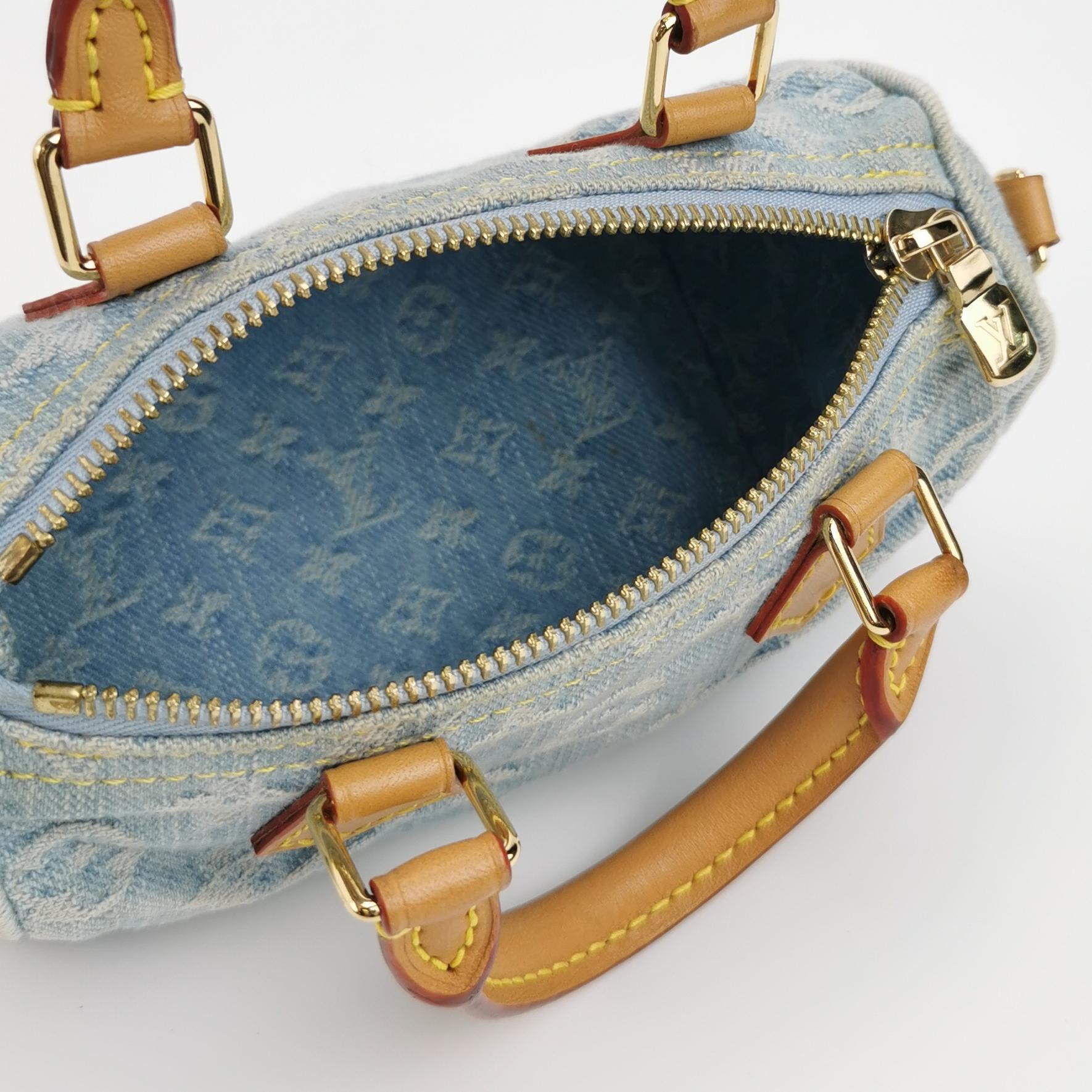 Louis Vuitton(LV) Speedy Bandouliere NM Bag Monogram Denim Sky Nano — photo 7 of 16