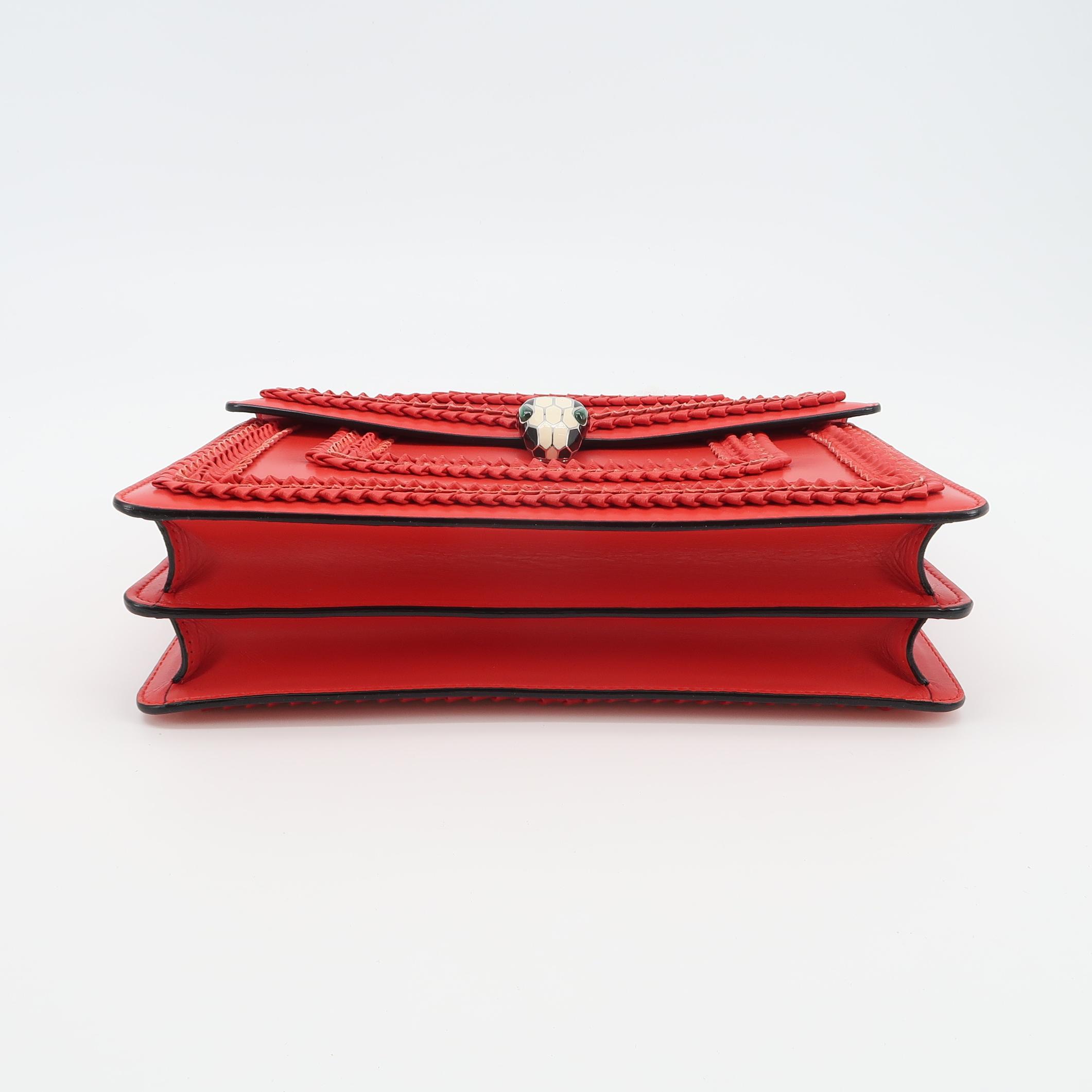 Bvlgari Serpenti Forever Square Shoulder Bag Plisse Leather Medium — photo 5 of 21