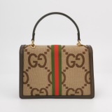 Gucci Ophidia Flap Top Handle Bag Jumbo GG Canvas Small — thumbnail 5