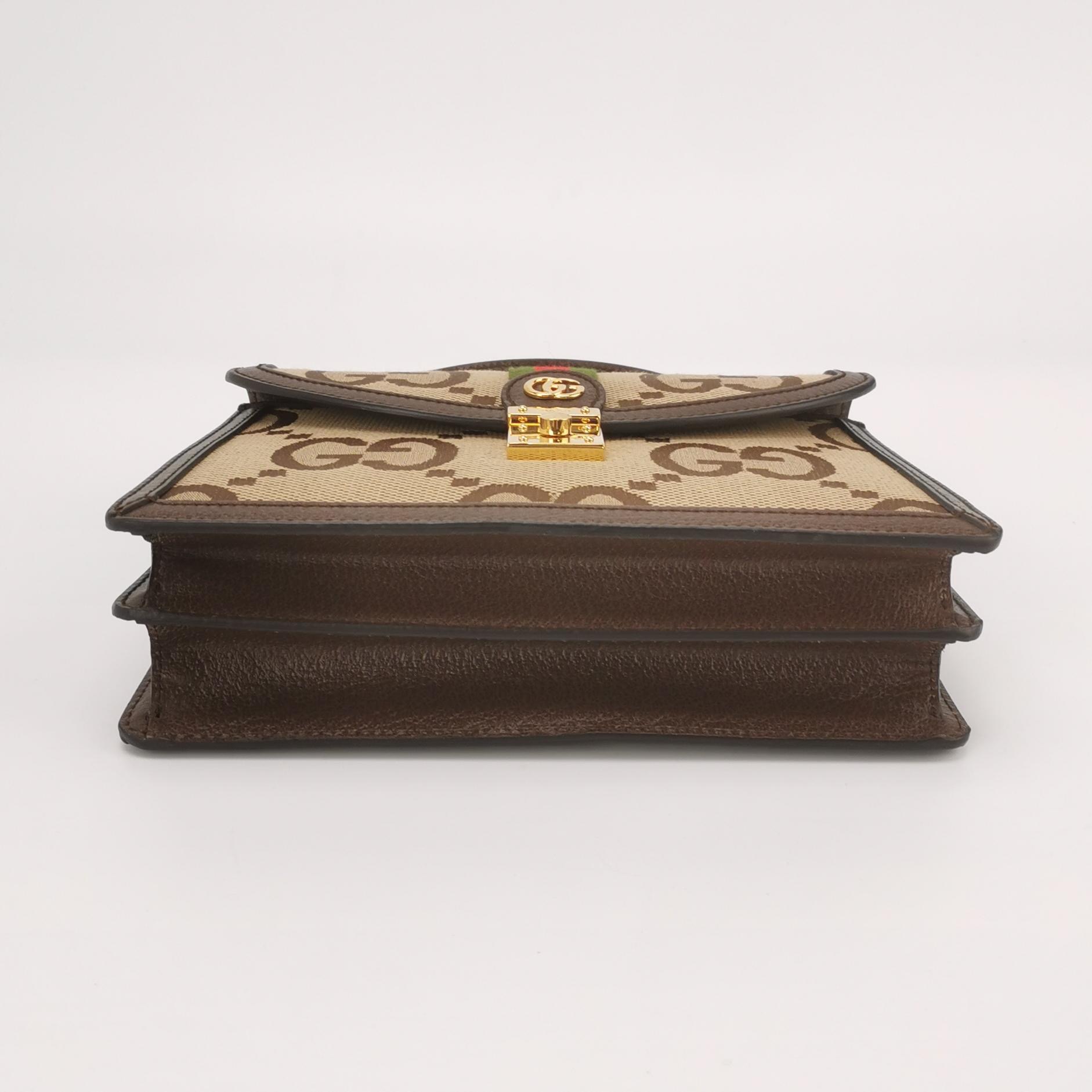 Gucci Ophidia Flap Top Handle Bag Jumbo GG Canvas Small — photo 6 of 19