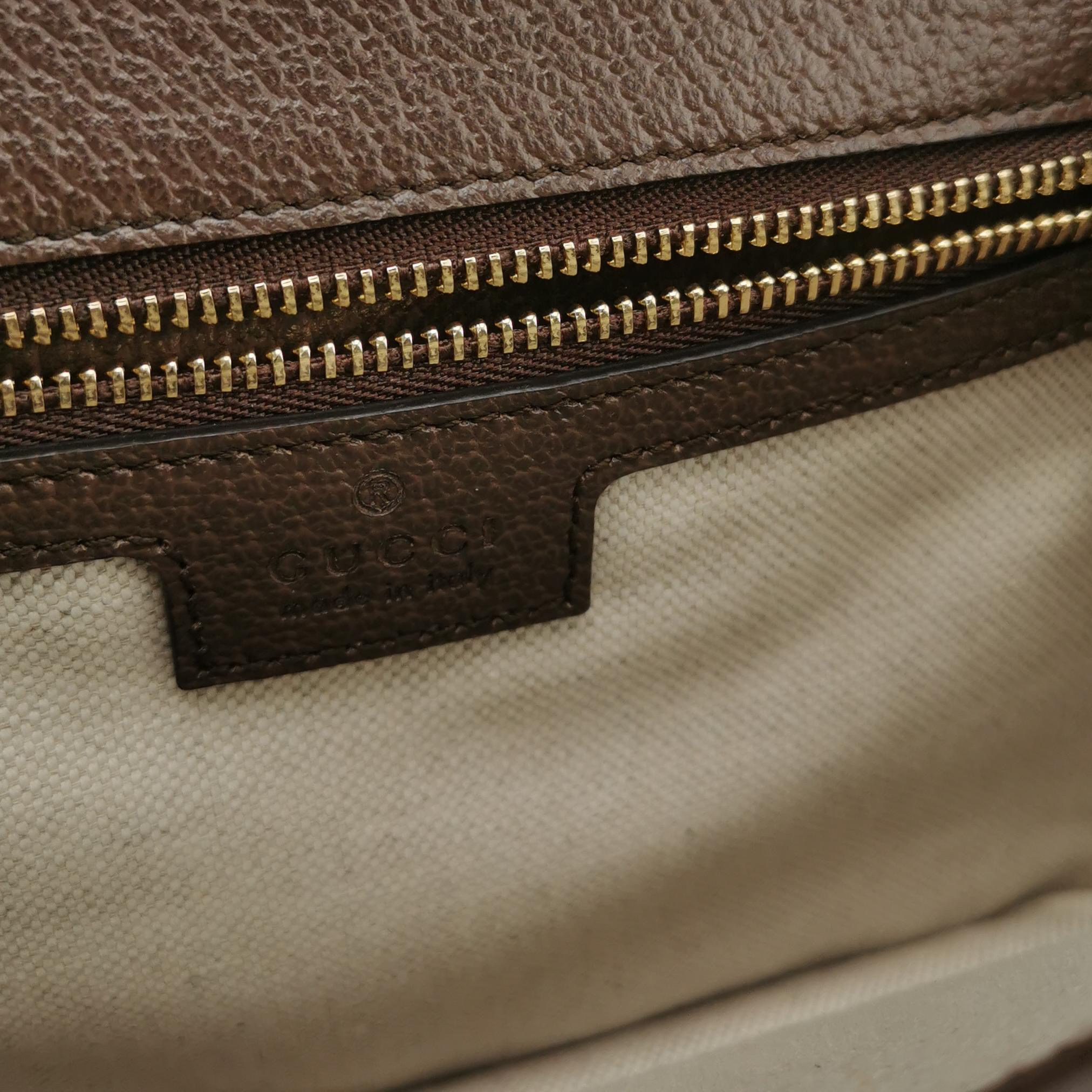 Gucci Ophidia Flap Top Handle Bag Jumbo GG Canvas Small — photo 9 of 19