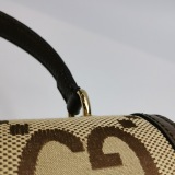 Gucci Ophidia Flap Top Handle Bag Jumbo GG Canvas Small — thumbnail 14