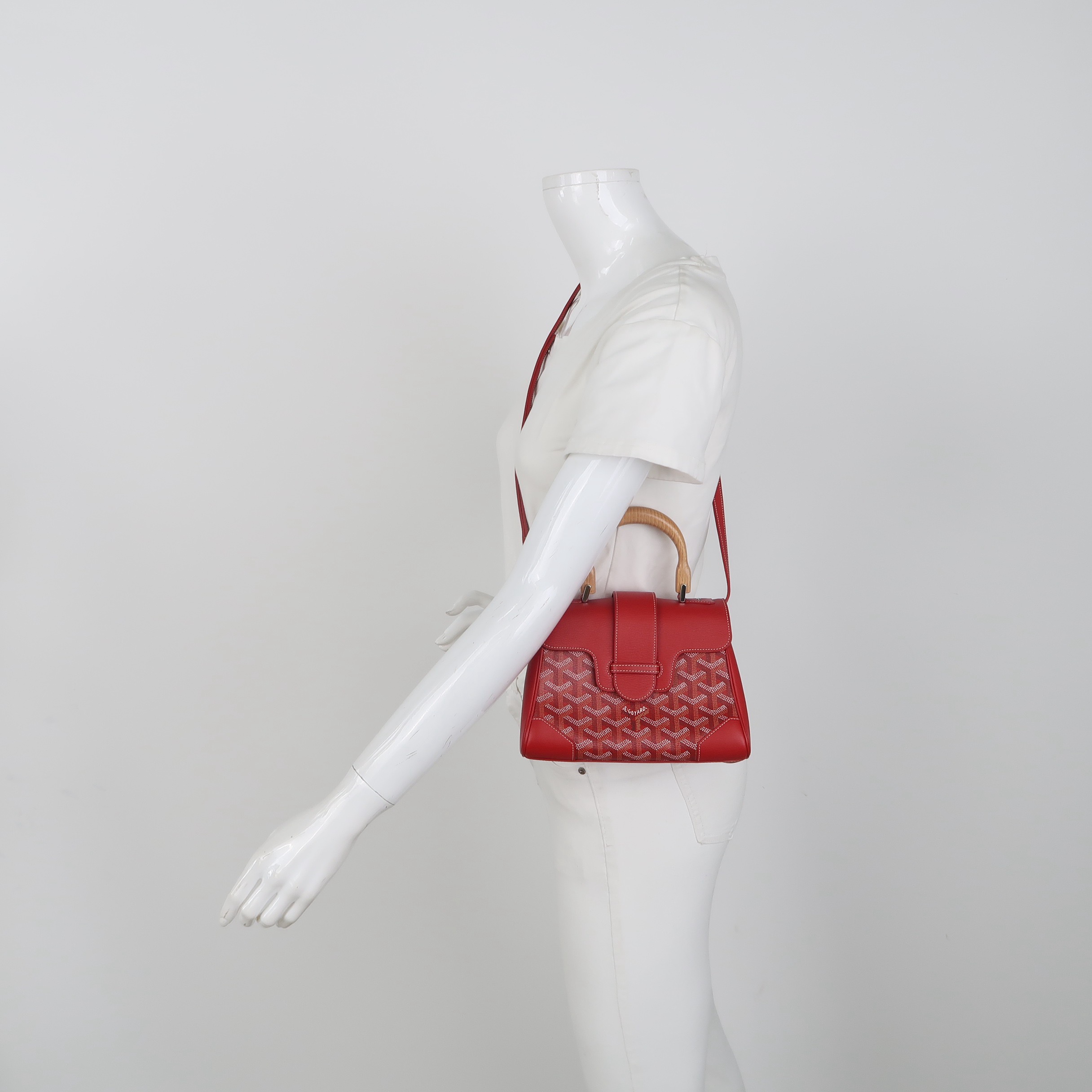 Goyard Saigon Top Handle Bag Coated Canvas with Leather Mini — alternate view