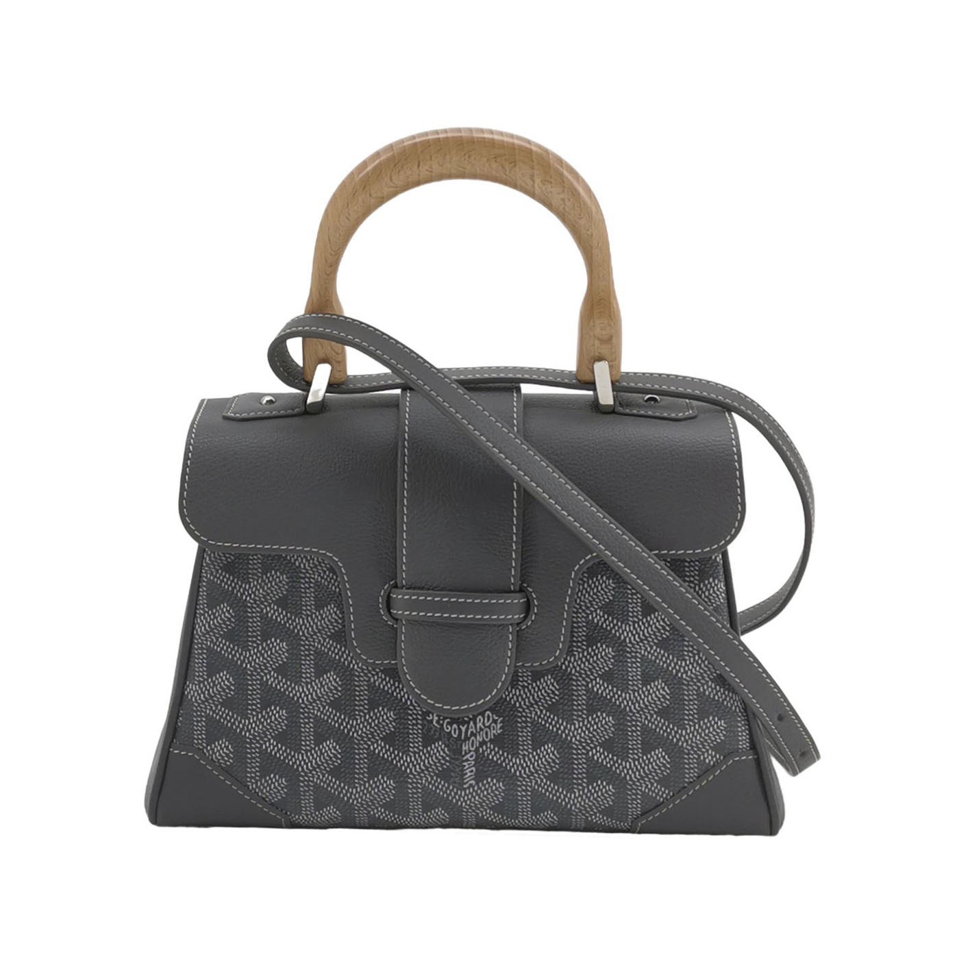 Goyard Saigon Top Handle Bag Coated Canvas with Leather Mini — photo 1 of 13