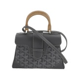 Goyard Saigon Top Handle Bag Coated Canvas with Leather Mini — thumbnail 1
