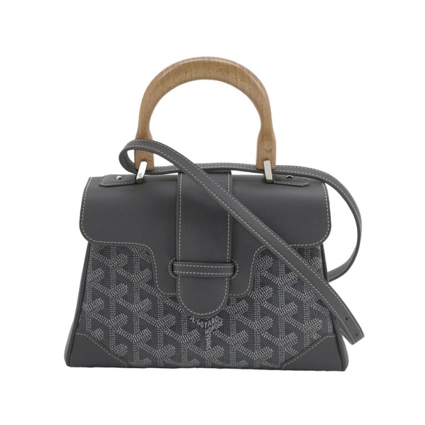 Goyard Saigon Top Handle Bag Coated Canvas with Leather Mini — pre-owned, Vierlot