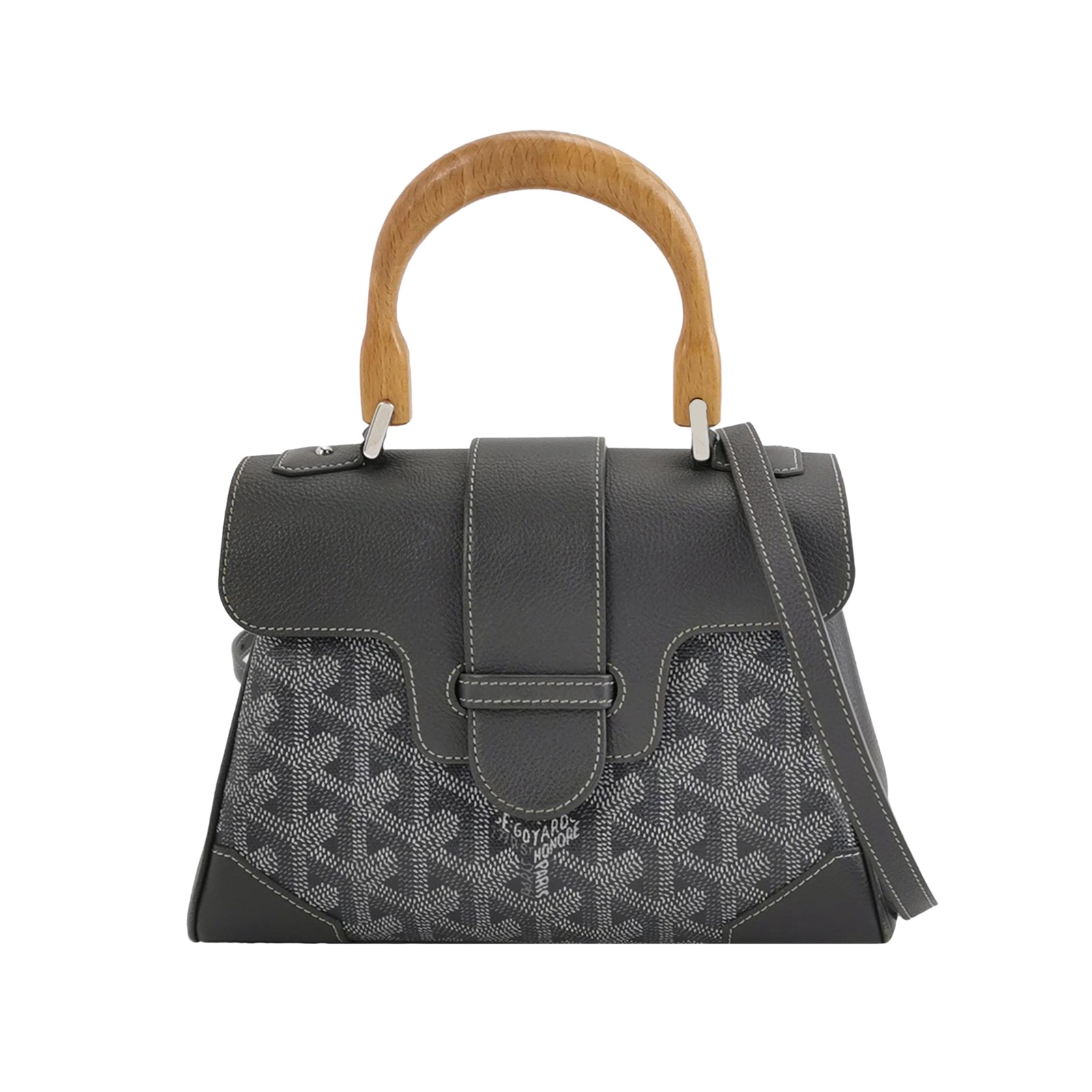 Goyard Saigon Top Handle Bag Coated Canvas with Leather Mini — photo 1 of 15