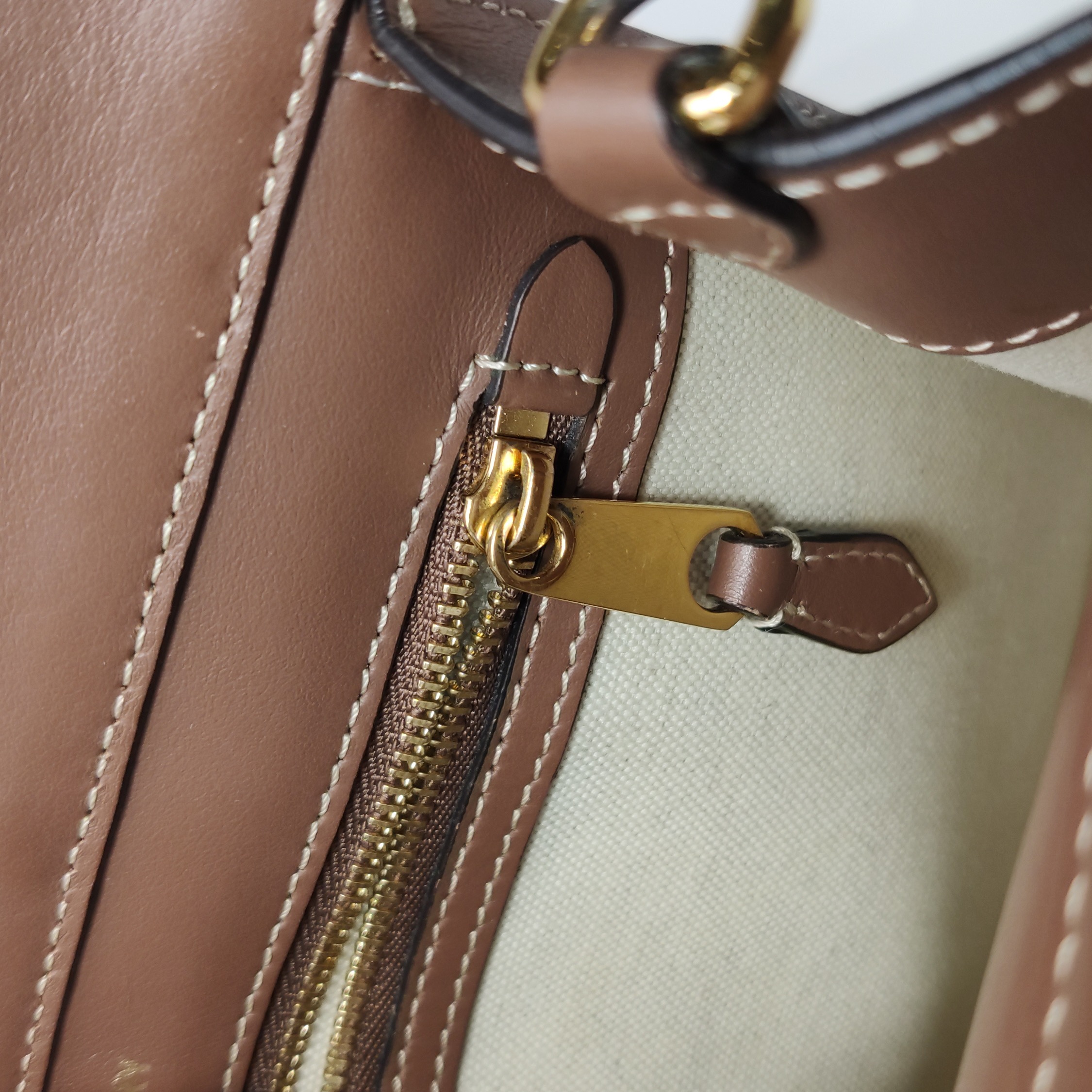 Burberry Logo Pocket Tote Canvas with Leather Mini — photo 14 of 22