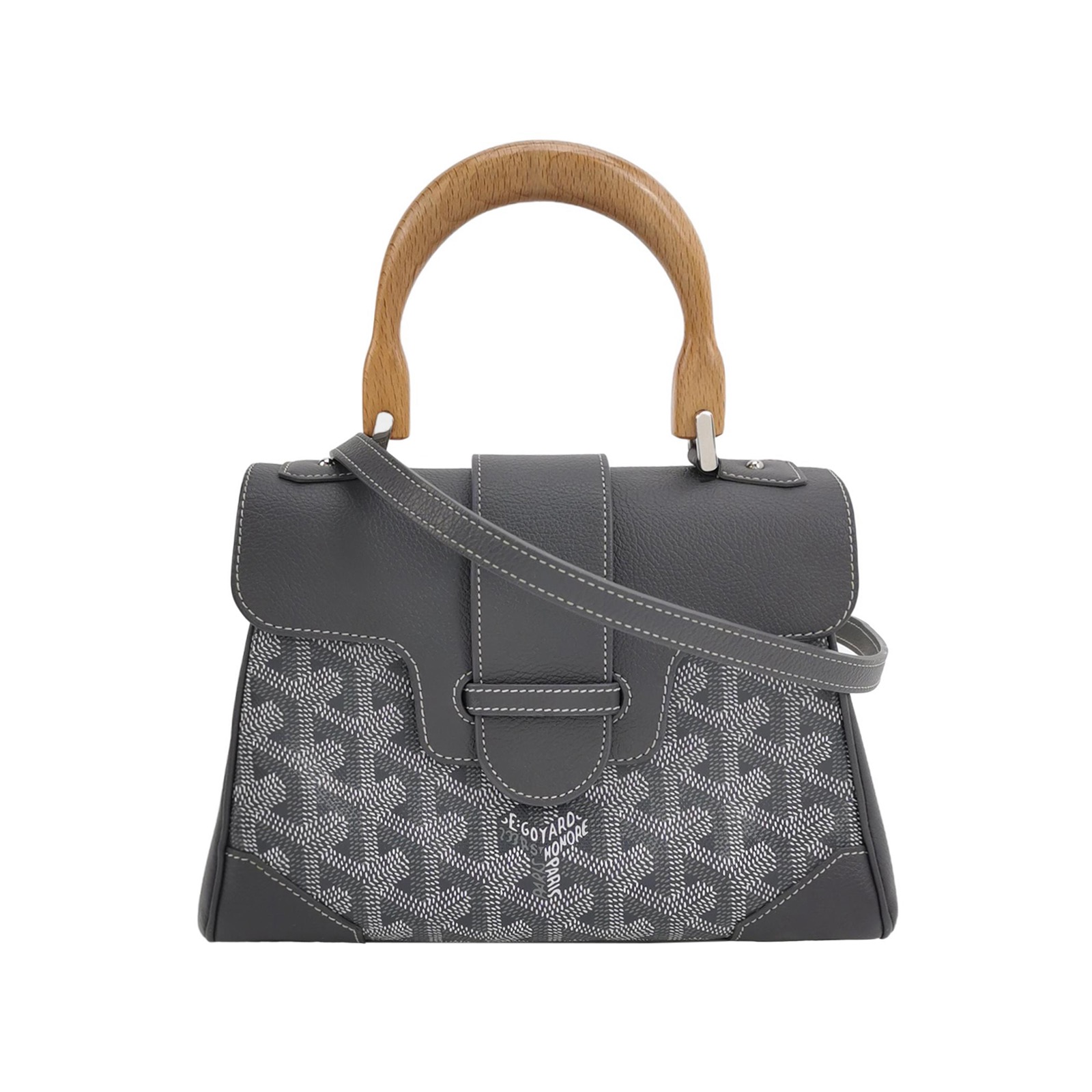 Goyard Saigon Top Handle Bag Coated Canvas with Leather Mini — photo 1 of 14