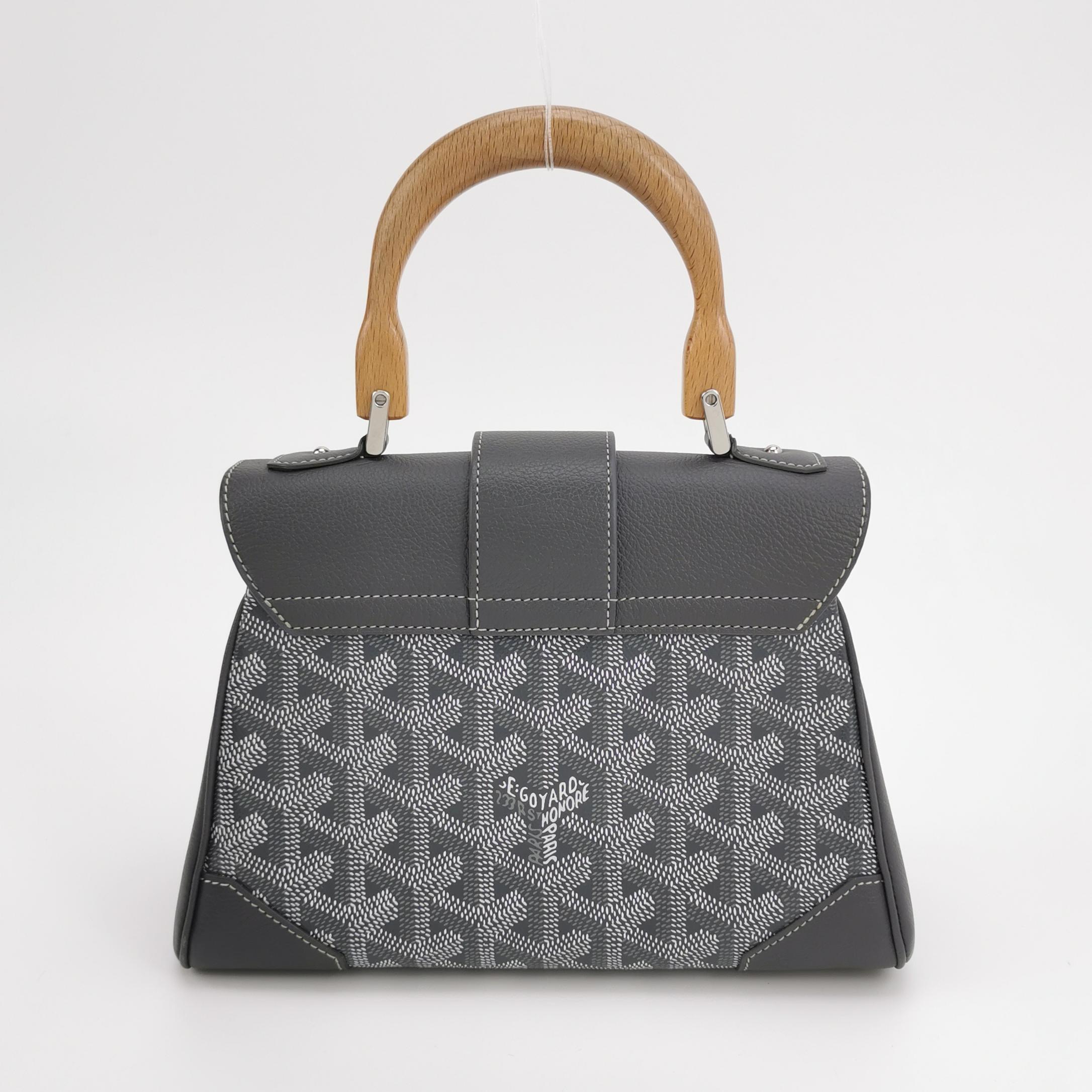 Goyard Saigon Top Handle Bag Coated Canvas with Leather Mini — photo 3 of 14