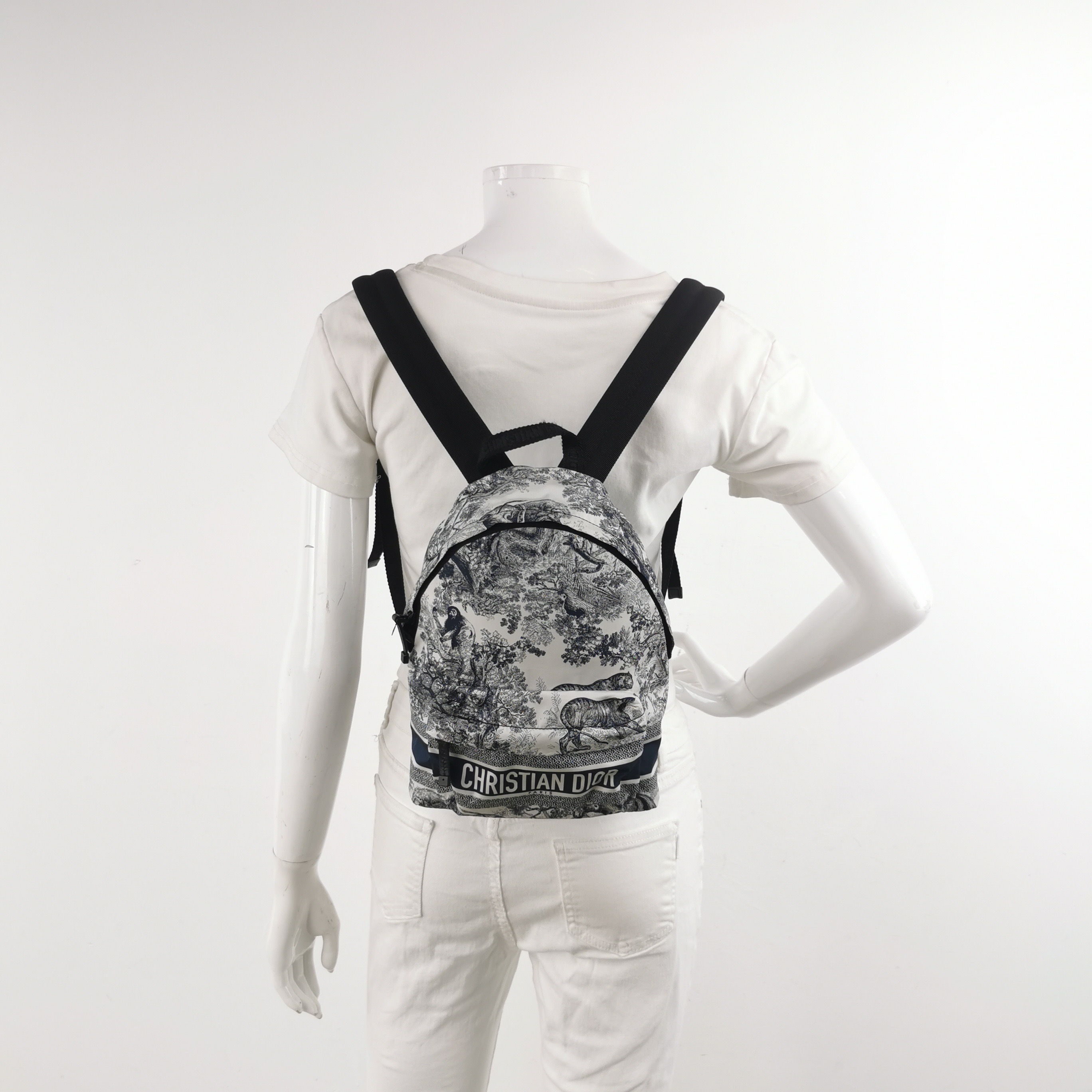Christian Dior Toile De Jouy Travel Backpack Technical Fabric Small — alternate view